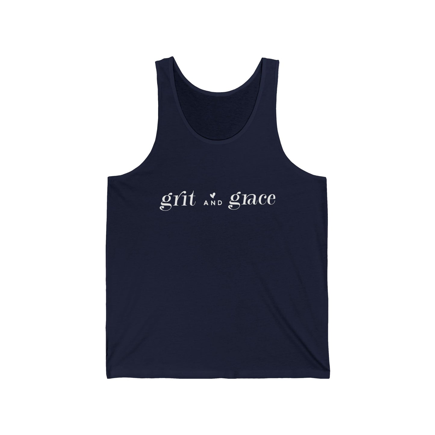 Grit and Grace Unisex Jersey Tank | Casual Tank Top for Everyday Wear | Perfect for Summer, Beach Days, Gifts and Holidays