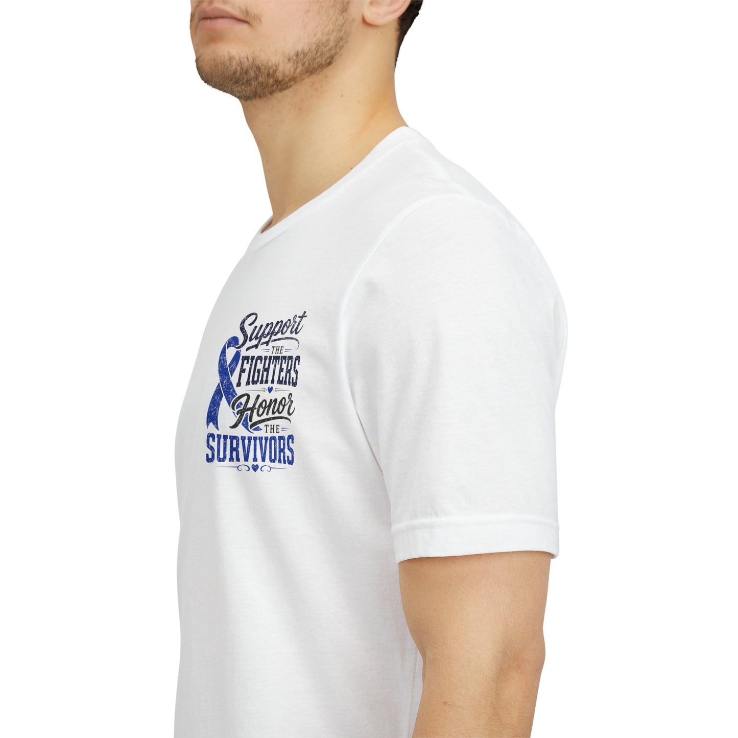 Survivors Support Tee – "Support Fighters Honor Survivors" Ribbon T-Shirt