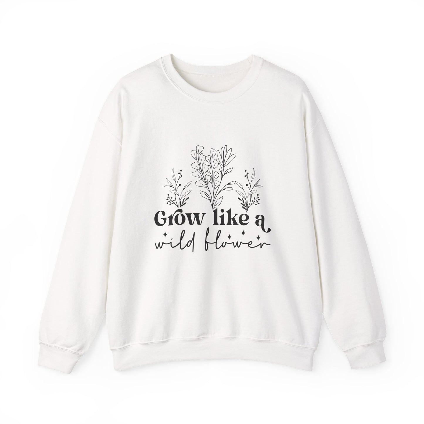 Unisex Wildflower Sweatshirt - Cozy Crewneck, Floral Design, Inspirational Gift, Spring Fashion, Nature Lover Apparel