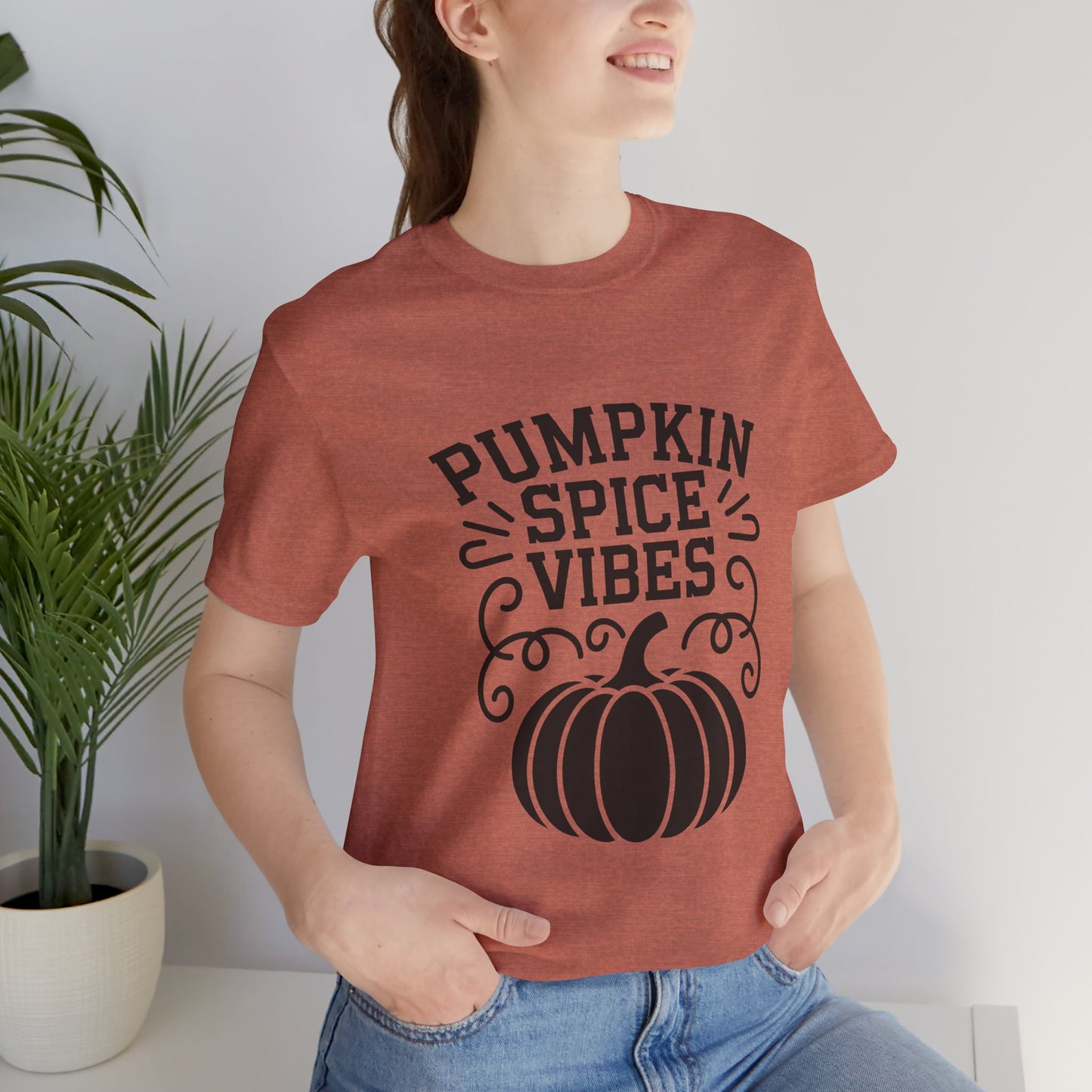 Pumpkin Spice Vibes Tee - Fall T-Shirt, Autumn Apparel, Halloween Shirt, Cozy Gift, Thanksgiving Top