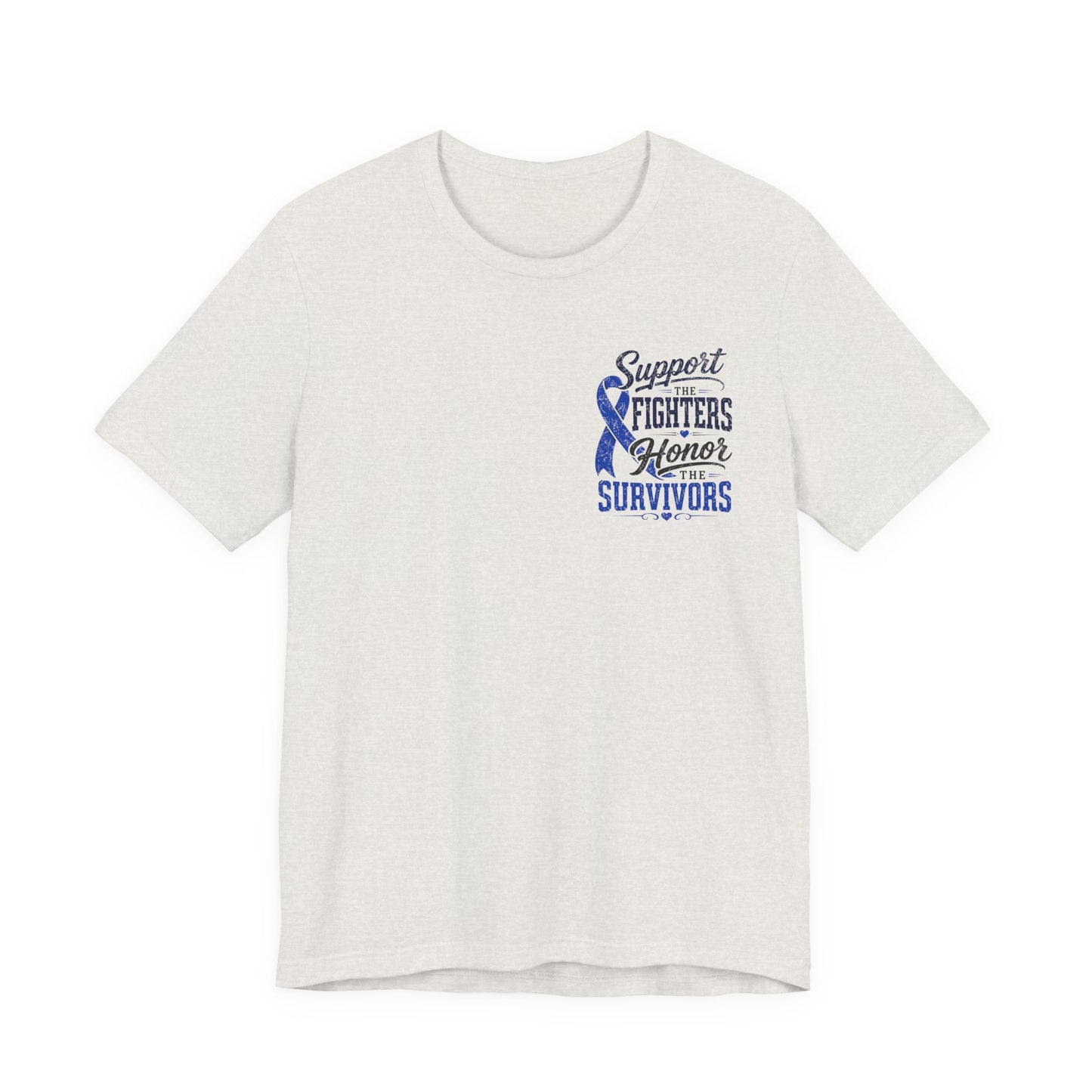 Survivors Support Tee – "Support Fighters Honor Survivors" Ribbon T-Shirt