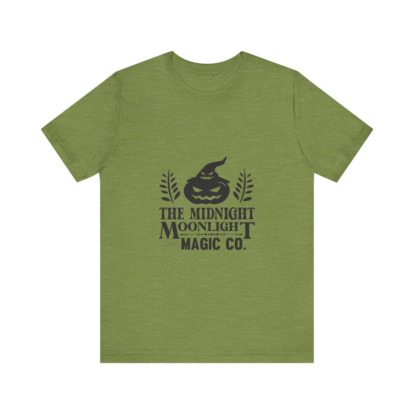 Midnight Moonlight Magic Pumpkin Tee - Unisex Short Sleeve T-Shirt for Halloween Fun