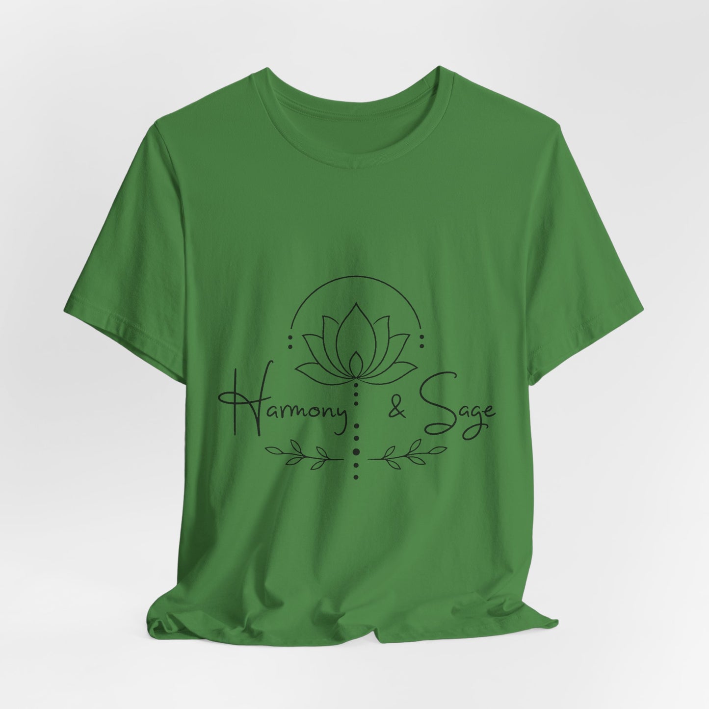 Harmony & Sage Tee — Lotus Graphic Mindful T-Shirt ("Created with Intention, Inspired by Nature")