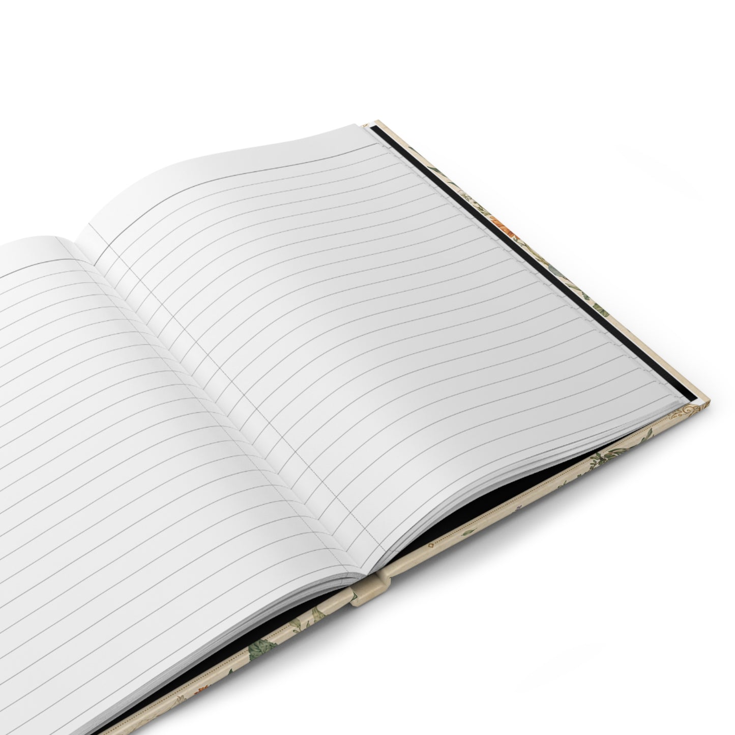 Botanical Floral Hardcover Journal — 'Journal' Vintage Herb Garden Notebook