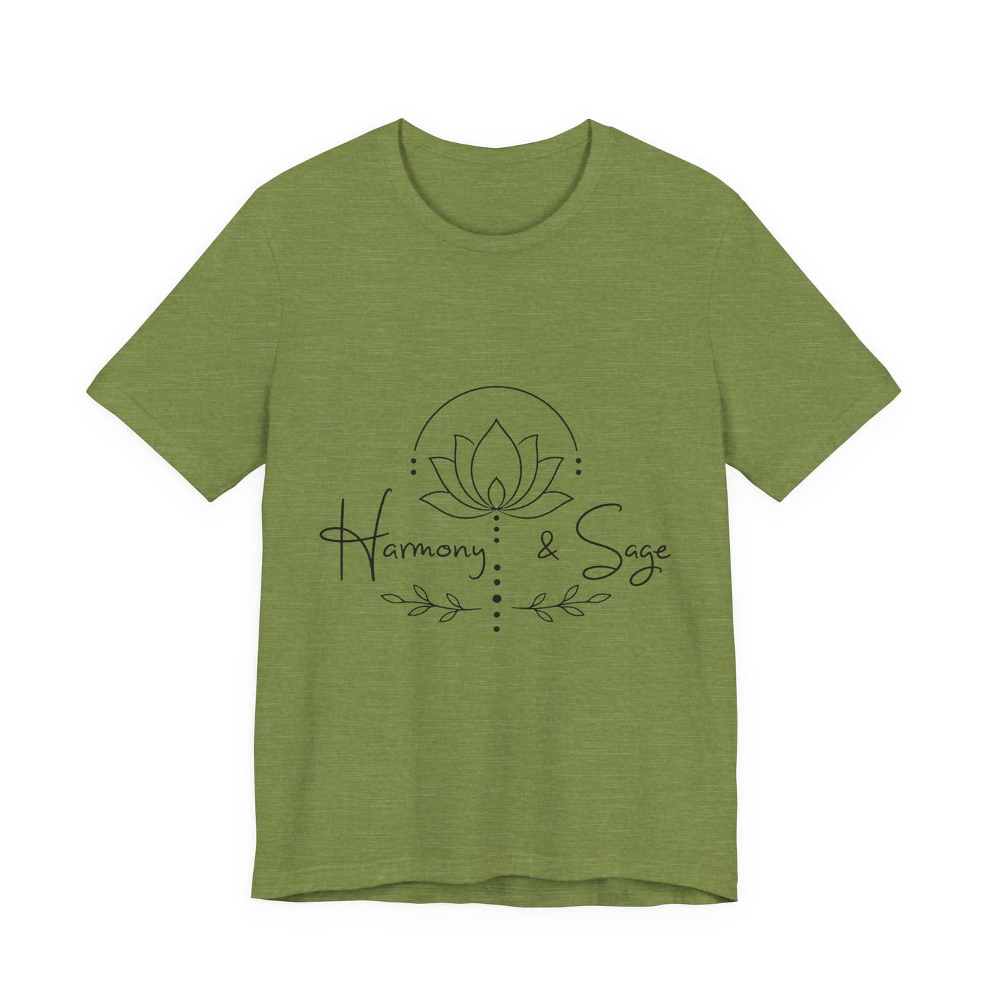 Harmony & Sage Tee — Lotus Graphic Mindful T-Shirt ("Created with Intention, Inspired by Nature")