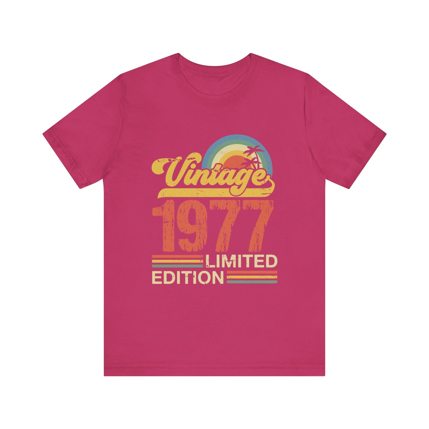 Vintage 1977 Limited Edition Tee, Retro T-Shirt, Birthday Gift, Nostalgic Apparel, Casual Wear, Summer Fashion
