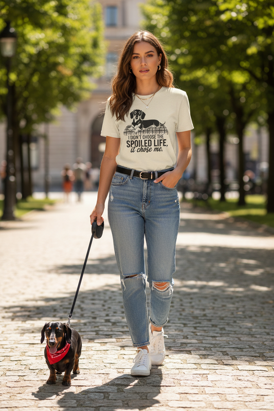 Spoiled Life Dog Lover Tee, Unisex Jersey T-Shirt for Pet Owners, Funny Dog Shirt, Gift for Dog Lovers, Casual Animal Apparel