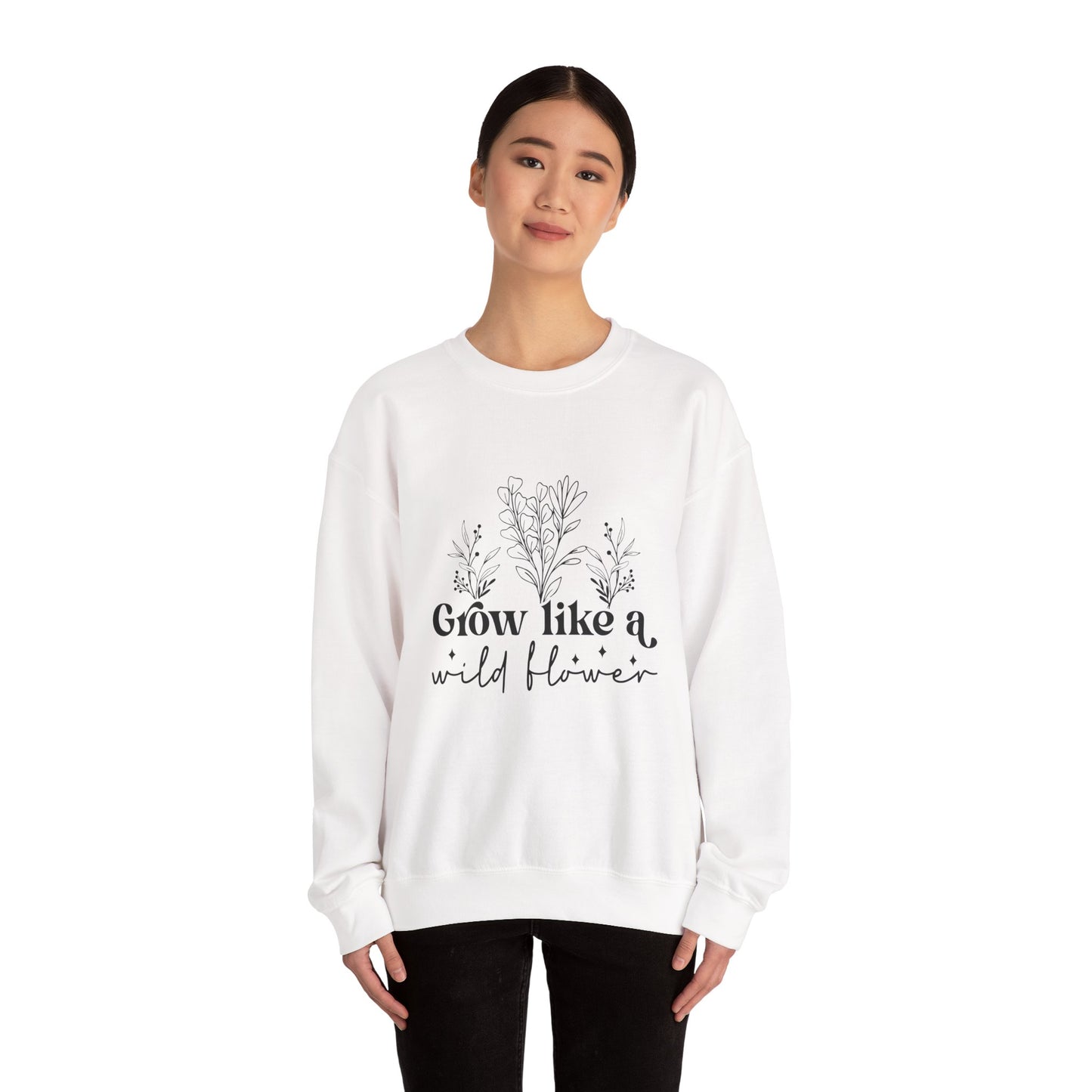 Unisex Wildflower Sweatshirt - Cozy Crewneck, Floral Design, Inspirational Gift, Spring Fashion, Nature Lover Apparel