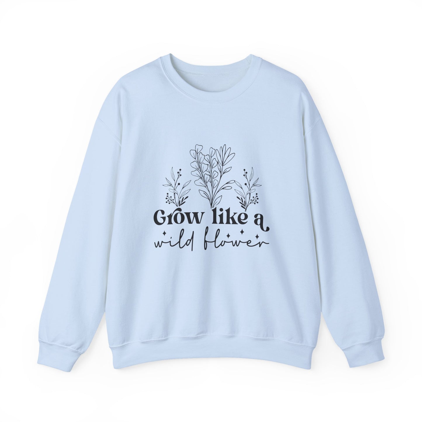 Unisex Wildflower Sweatshirt - Cozy Crewneck, Floral Design, Inspirational Gift, Spring Fashion, Nature Lover Apparel
