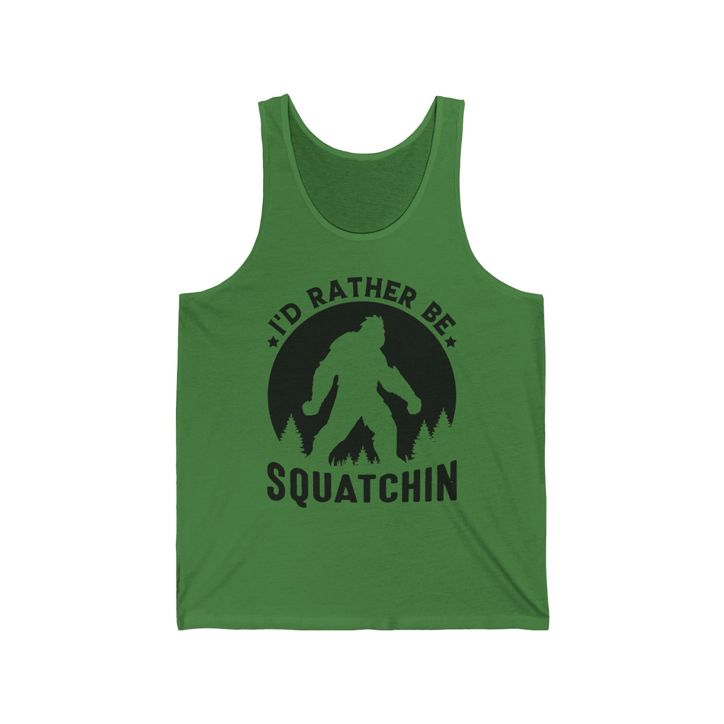 I'd Rather Be Squatchin' Unisex Jersey Tank | Funny Bigfoot Lovers Apparel, Outdoor Clothing, Summer Gift, Casual Wear, Adventure Tank