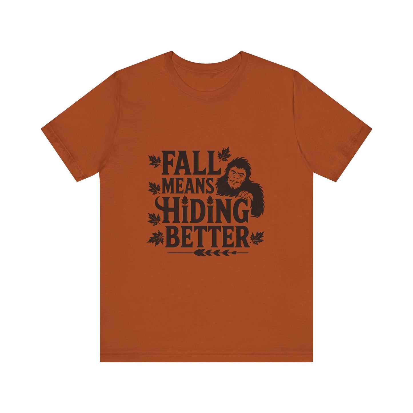 Fall-Themed Unisex Tee - Perfect for Autumn, Halloween, Sasquatch Lovers, Casual Wear, Gift Ideas