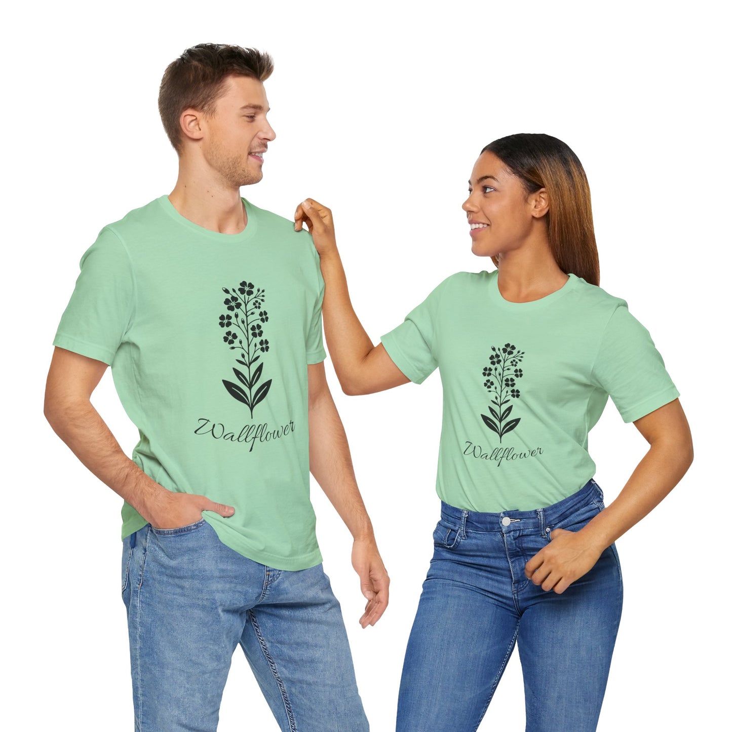 Wallflower Unisex Short Sleeve Tee - Botanical Graphic Shirt, Nature Lover Gift, Casual Wear, Eco-Friendly Fashion, Spring Outfit