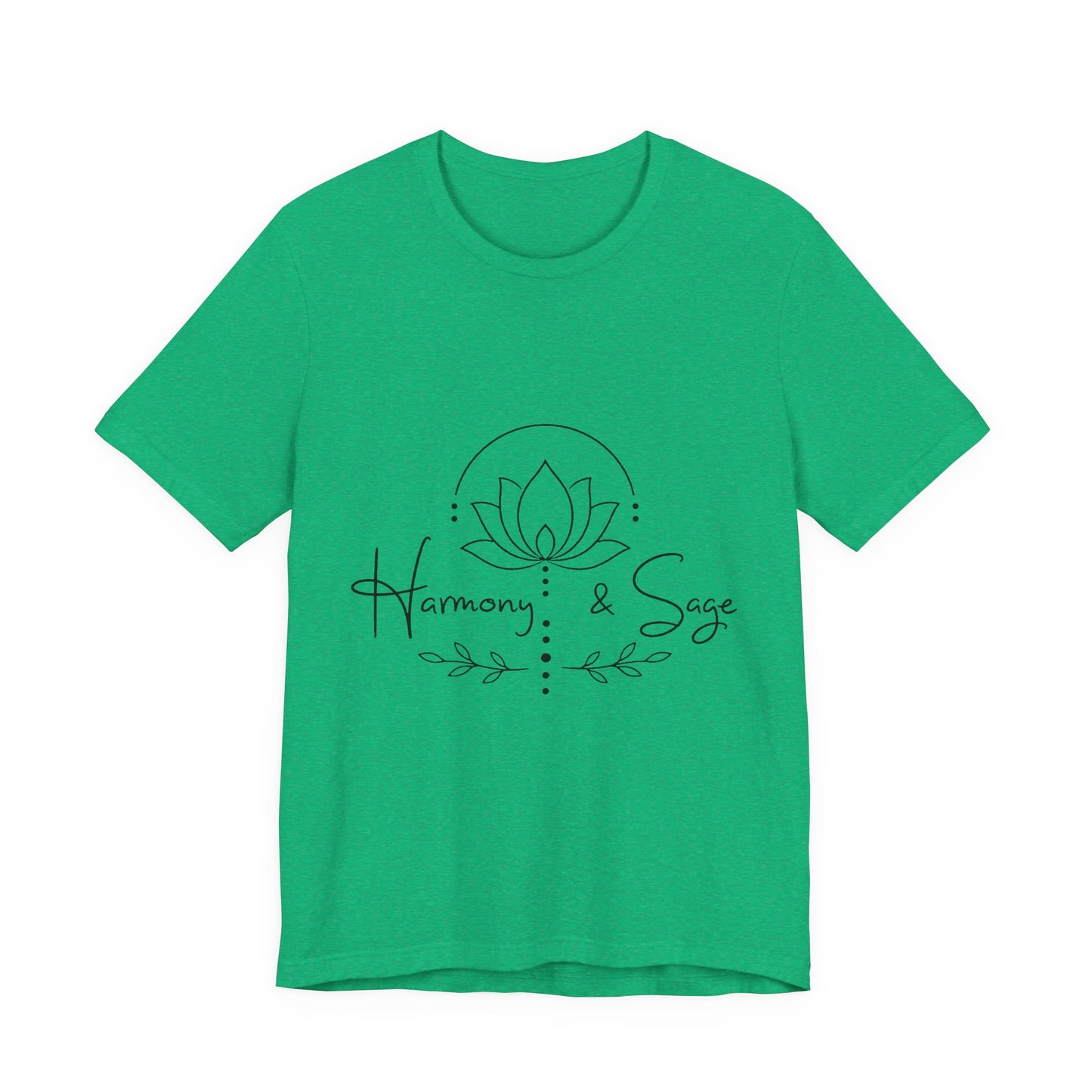 Harmony & Sage Tee — Lotus Graphic Mindful T-Shirt ("Created with Intention, Inspired by Nature")