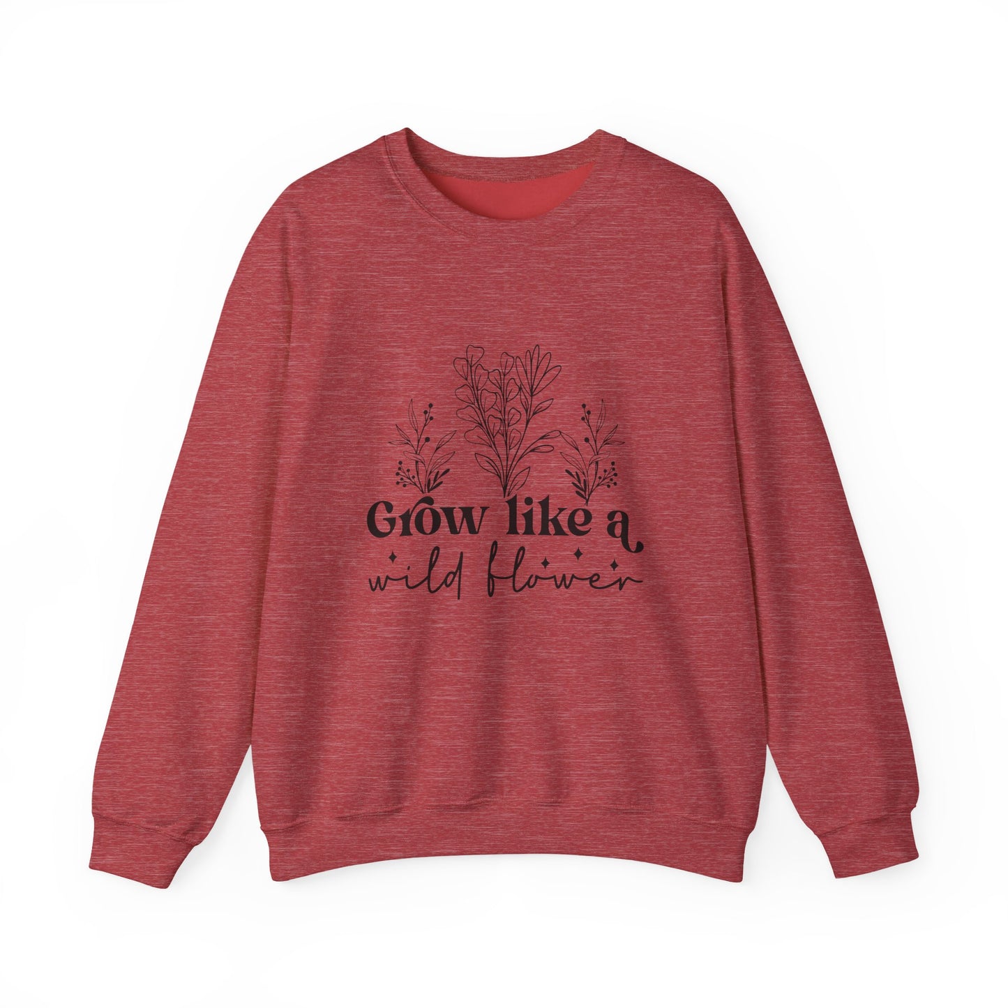 Unisex Wildflower Sweatshirt - Cozy Crewneck, Floral Design, Inspirational Gift, Spring Fashion, Nature Lover Apparel