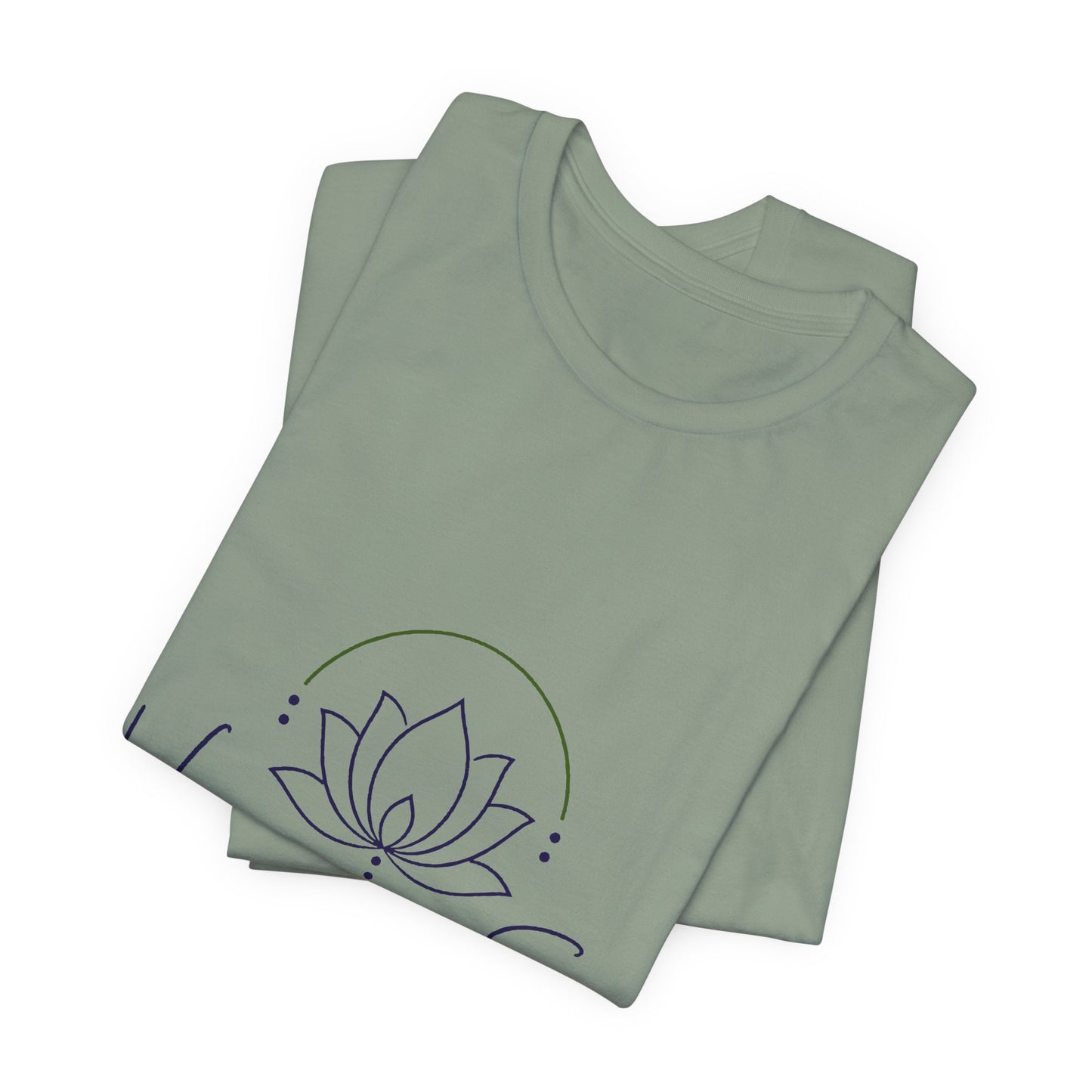 Harmony & Sage Lotus Tee — Minimal Wellness Graphic T-Shirt