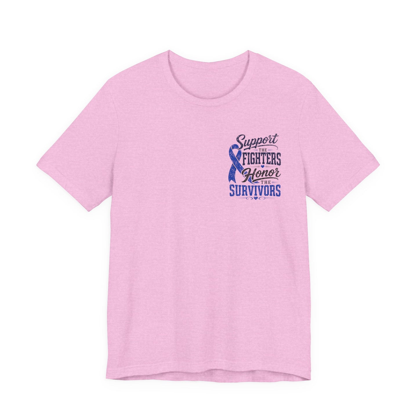 Survivors Support Tee – "Support Fighters Honor Survivors" Ribbon T-Shirt