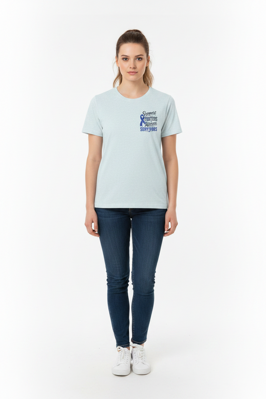 Survivors Support Tee – "Support Fighters Honor Survivors" Ribbon T-Shirt