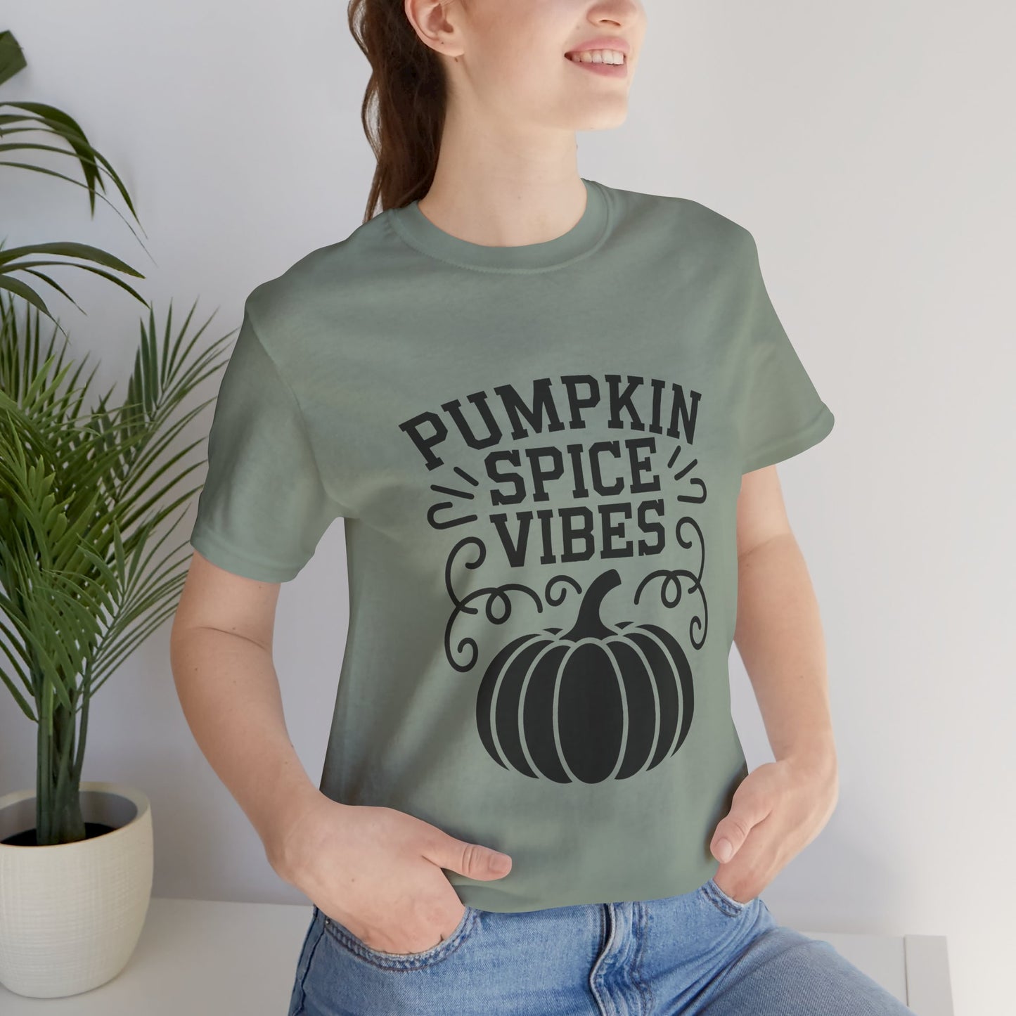 Pumpkin Spice Vibes Tee - Fall T-Shirt, Autumn Apparel, Halloween Shirt, Cozy Gift, Thanksgiving Top