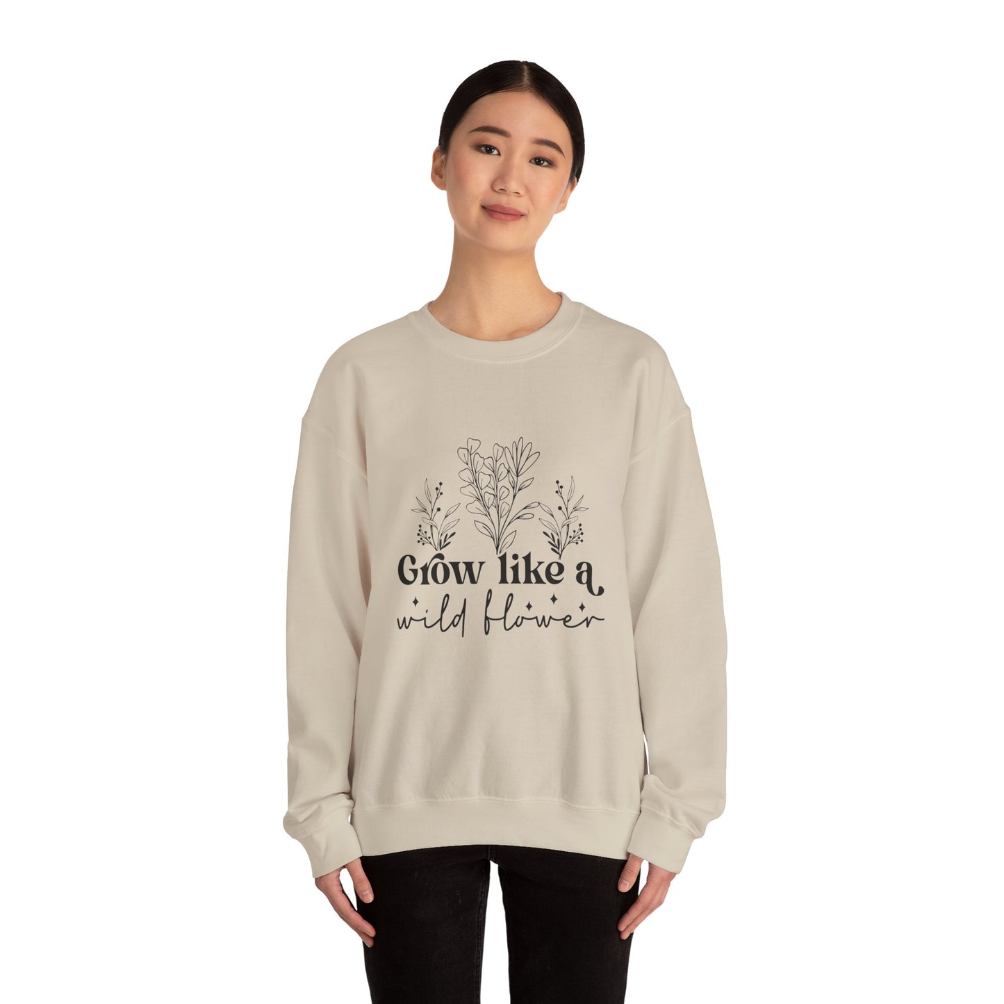 Unisex Wildflower Sweatshirt - Cozy Crewneck, Floral Design, Inspirational Gift, Spring Fashion, Nature Lover Apparel