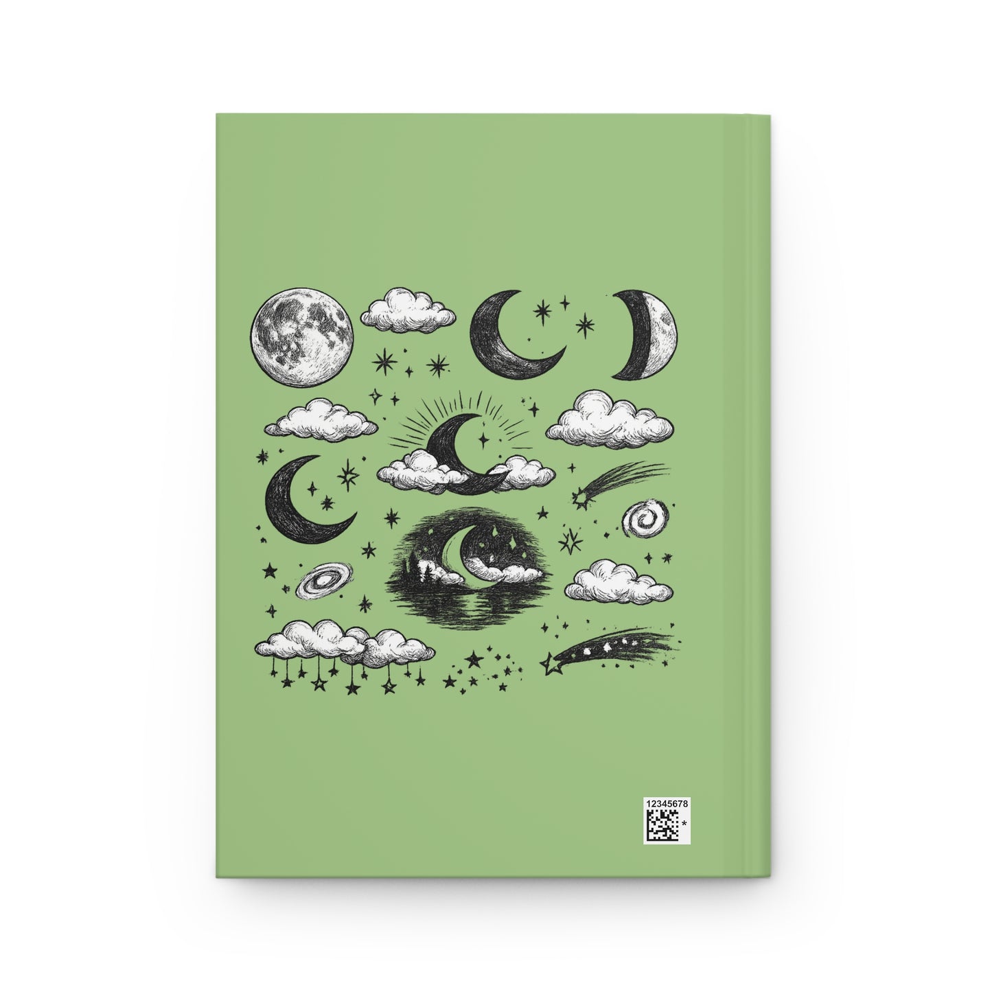 Moon Goddess Hardcover Journal – Celestial Moon Phase Notebook for Witches & Spiritual Journaling