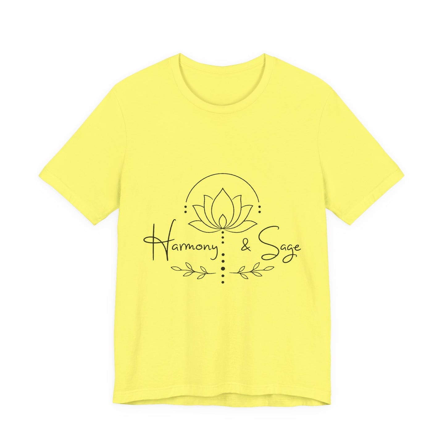Harmony & Sage Tee — Lotus Graphic Mindful T-Shirt ("Created with Intention, Inspired by Nature")