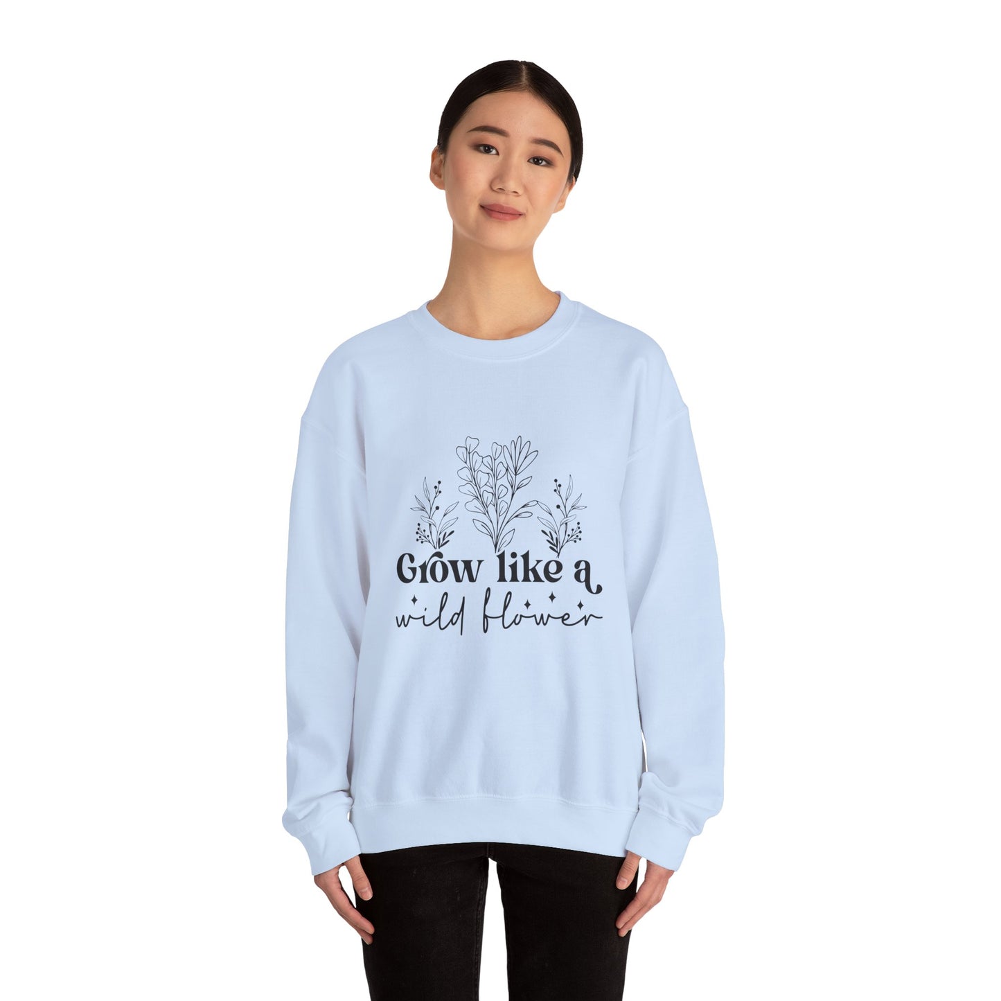 Unisex Wildflower Sweatshirt - Cozy Crewneck, Floral Design, Inspirational Gift, Spring Fashion, Nature Lover Apparel