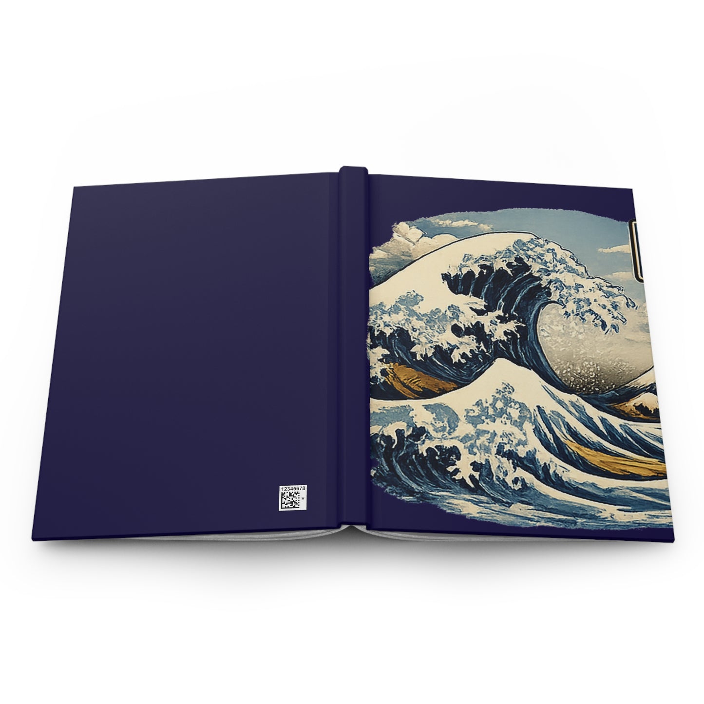 Hardcover Journal — 'Great Wave' Japanese Wave Art Notebook