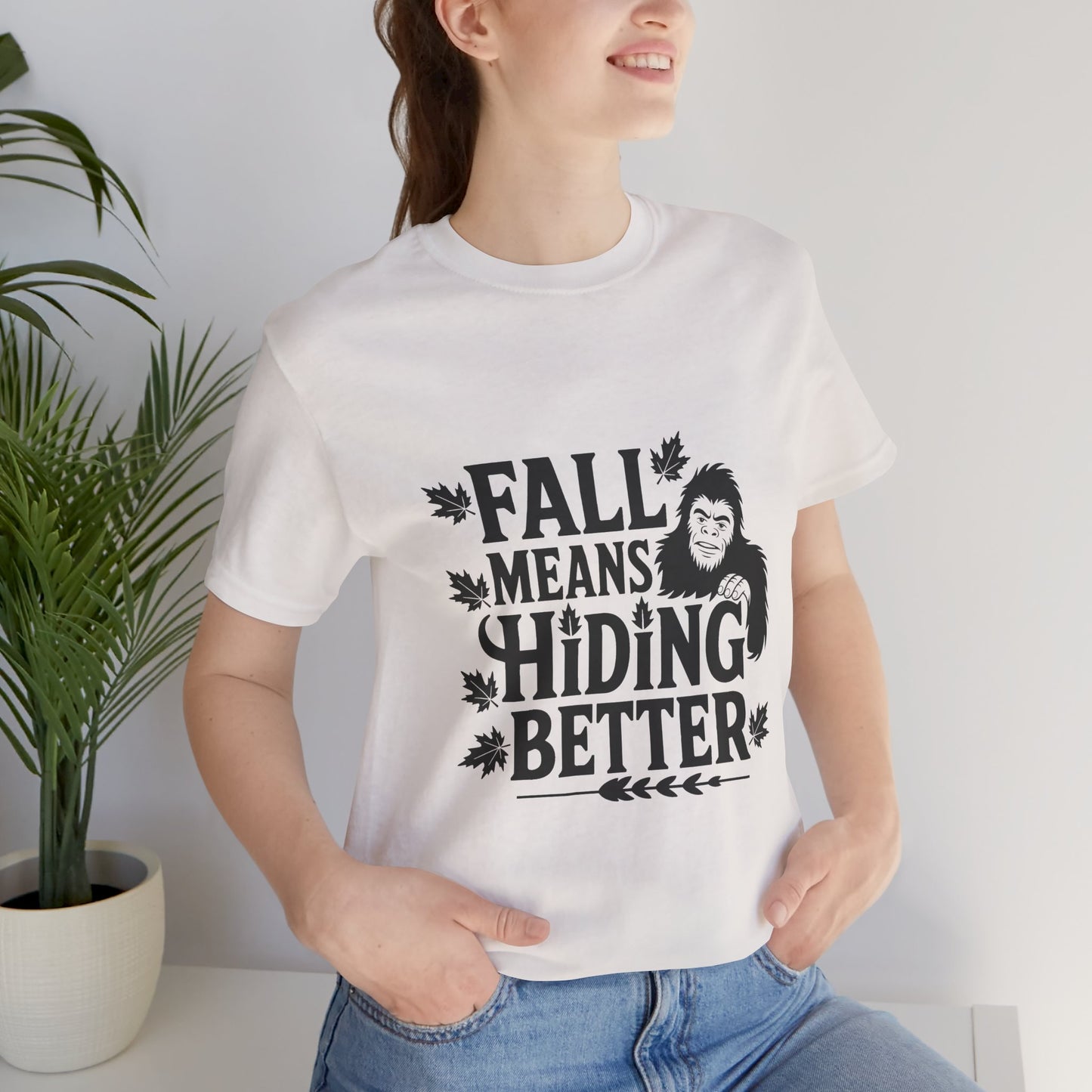 Fall-Themed Unisex Tee - Perfect for Autumn, Halloween, Sasquatch Lovers, Casual Wear, Gift Ideas