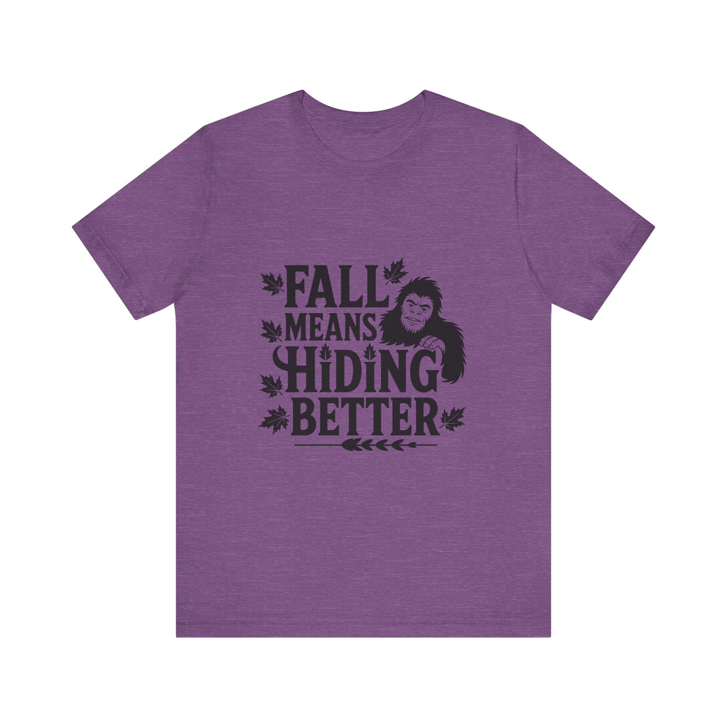 Fall-Themed Unisex Tee - Perfect for Autumn, Halloween, Sasquatch Lovers, Casual Wear, Gift Ideas