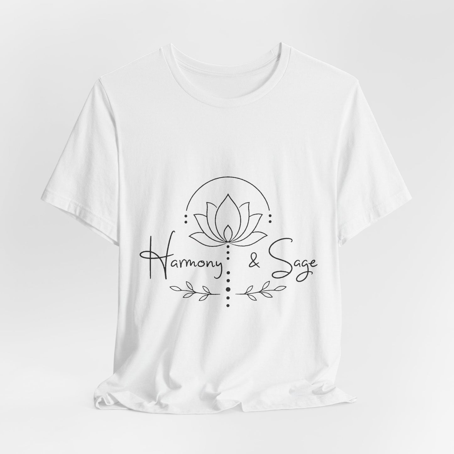 Harmony & Sage Tee — Lotus Graphic Mindful T-Shirt ("Created with Intention, Inspired by Nature")