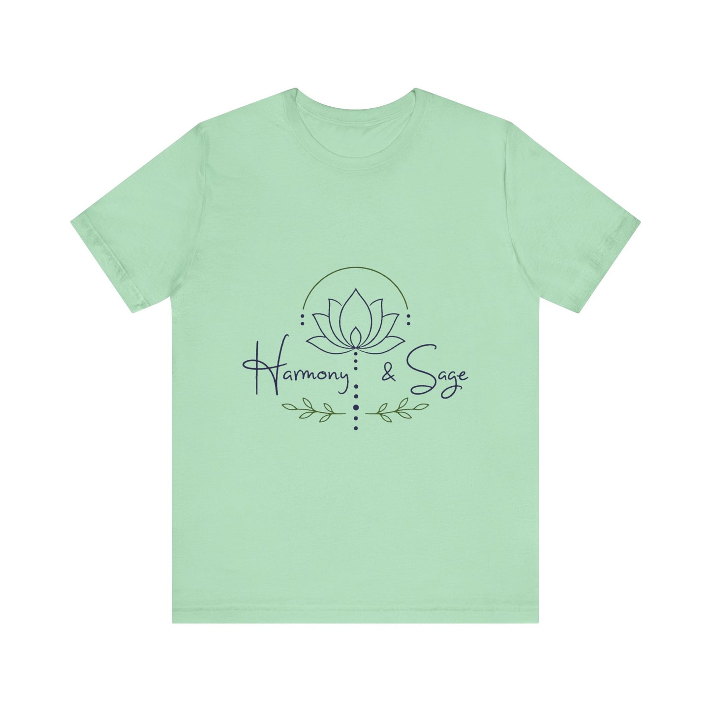 Harmony & Sage Lotus Tee — Minimal Wellness Graphic T-Shirt