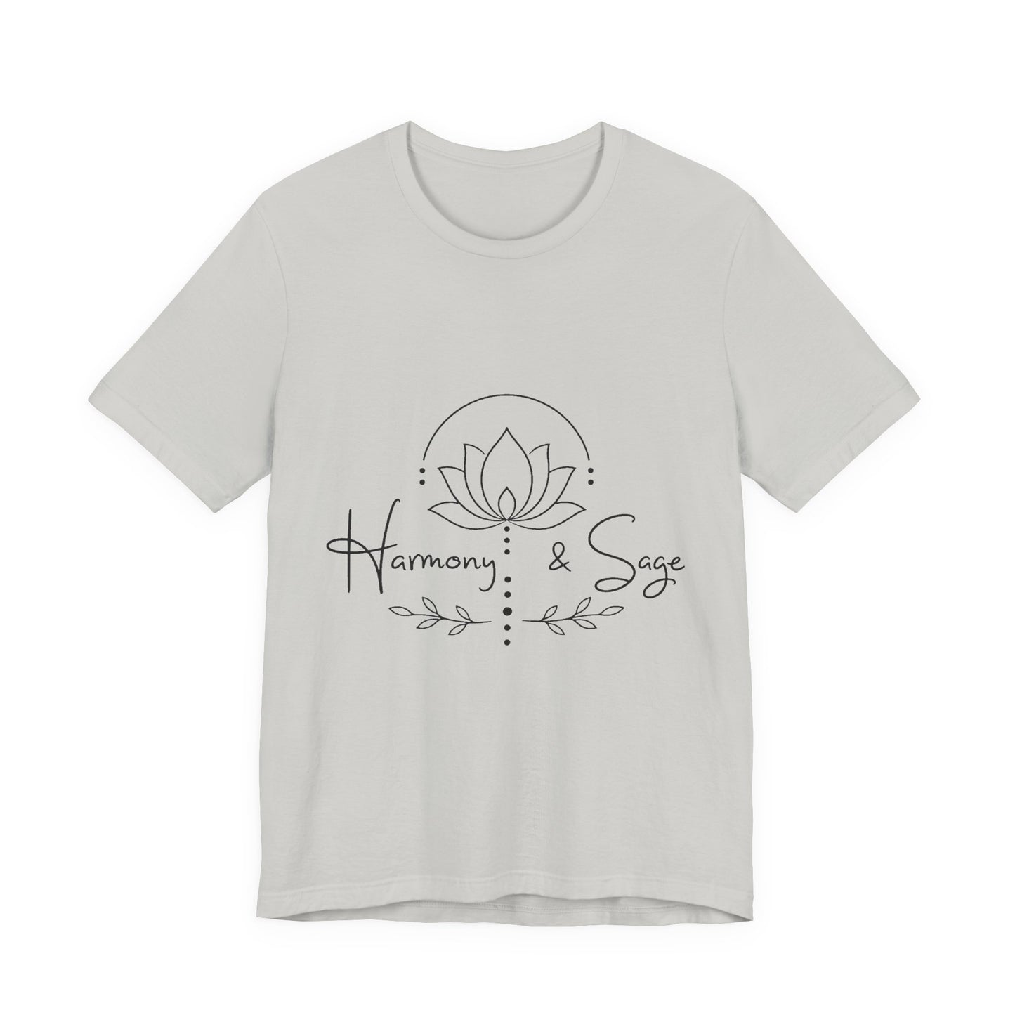 Harmony & Sage Tee — Lotus Graphic Mindful T-Shirt ("Created with Intention, Inspired by Nature")
