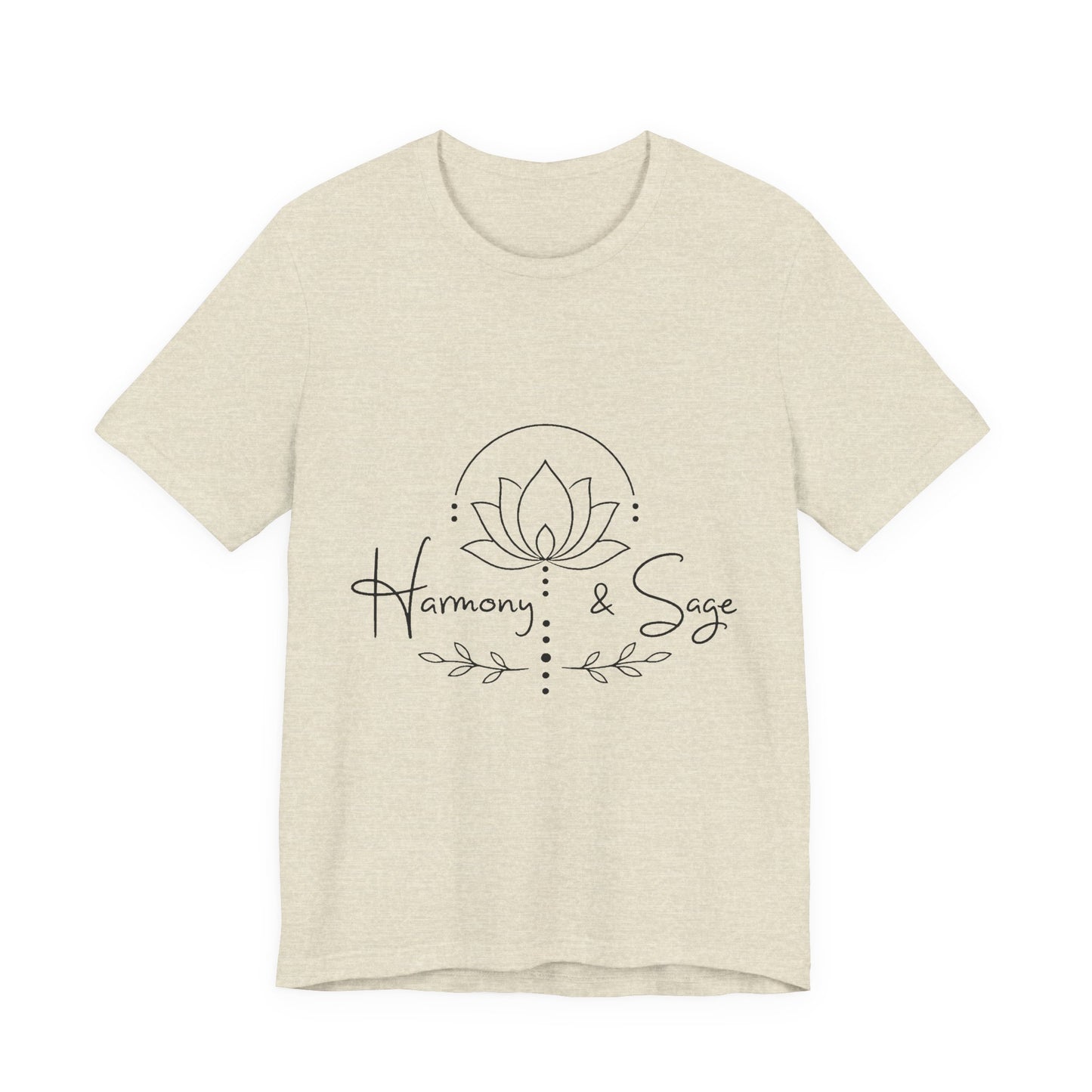 Harmony & Sage Tee — Lotus Graphic Mindful T-Shirt ("Created with Intention, Inspired by Nature")