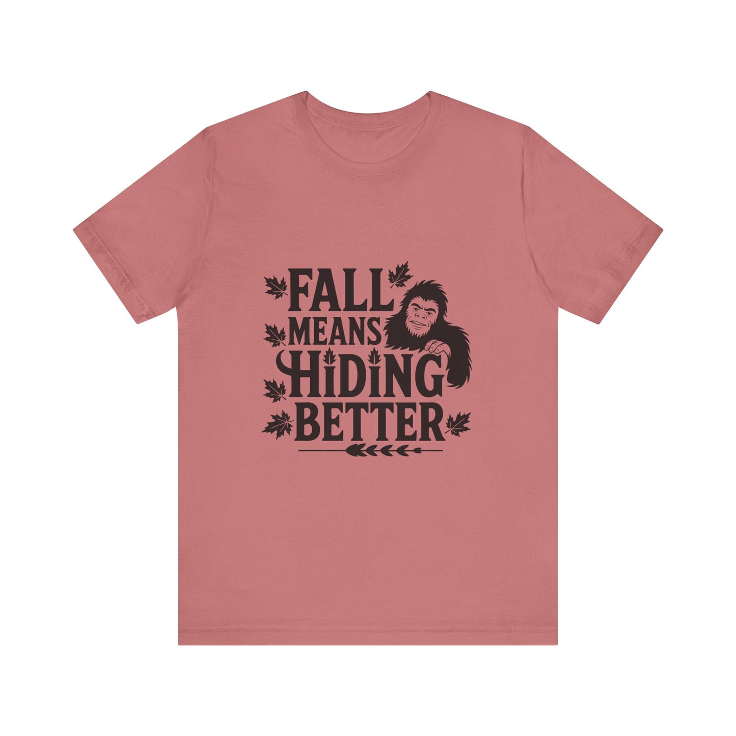 Fall-Themed Unisex Tee - Perfect for Autumn, Halloween, Sasquatch Lovers, Casual Wear, Gift Ideas