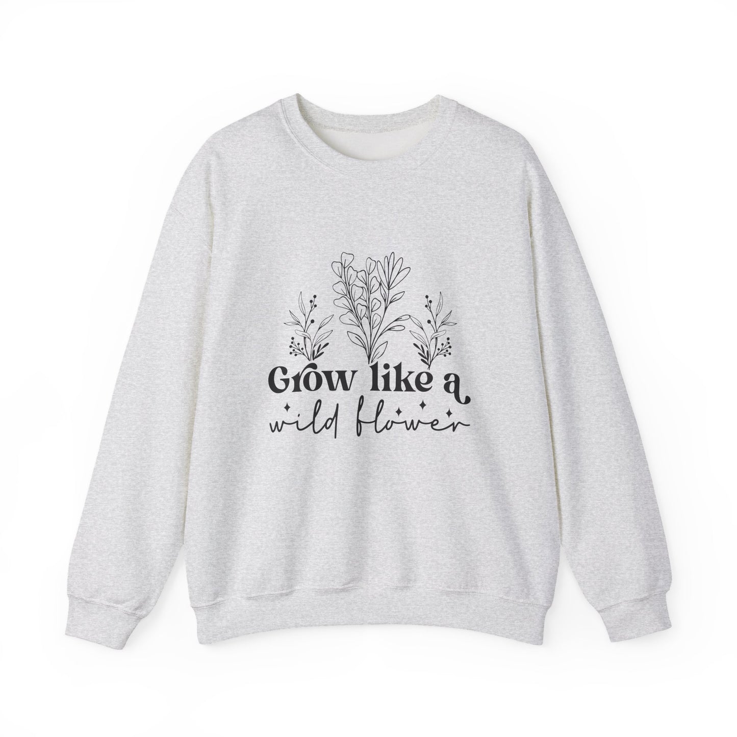 Unisex Wildflower Sweatshirt - Cozy Crewneck, Floral Design, Inspirational Gift, Spring Fashion, Nature Lover Apparel