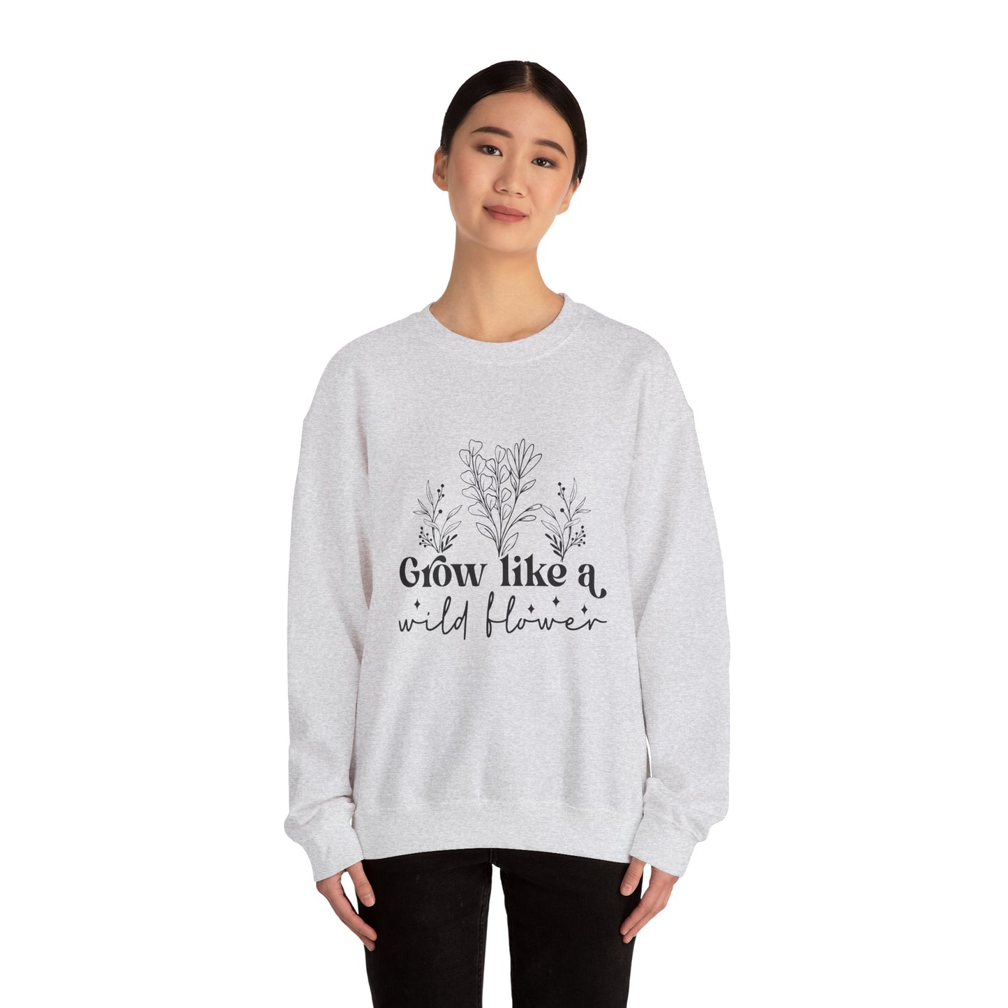 Unisex Wildflower Sweatshirt - Cozy Crewneck, Floral Design, Inspirational Gift, Spring Fashion, Nature Lover Apparel