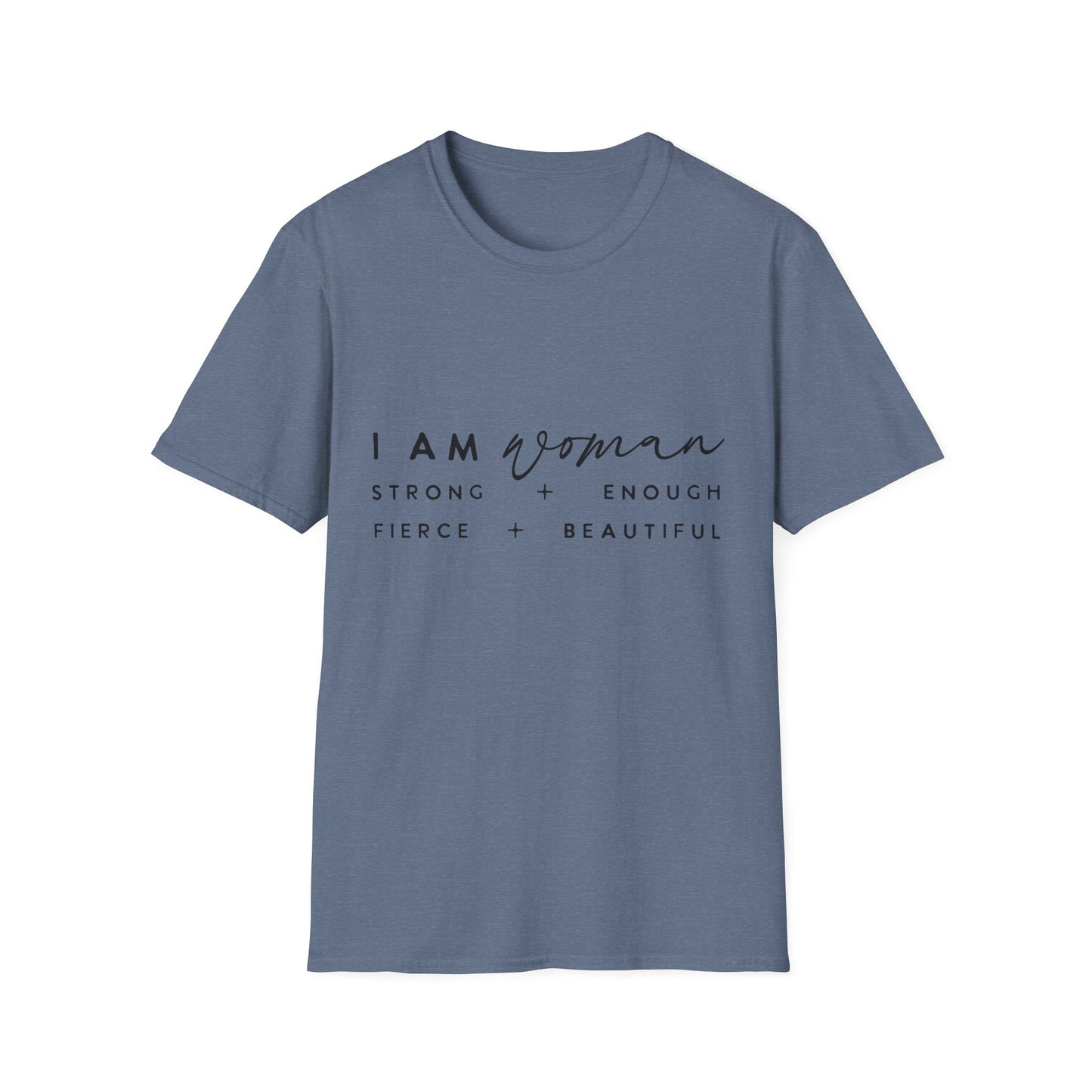 Empowering Woman T-Shirt | I Am Woman Strong + Fierce + Beautiful | Gift for Her, Feminist Apparel, Casual Wear, Motivational Tee