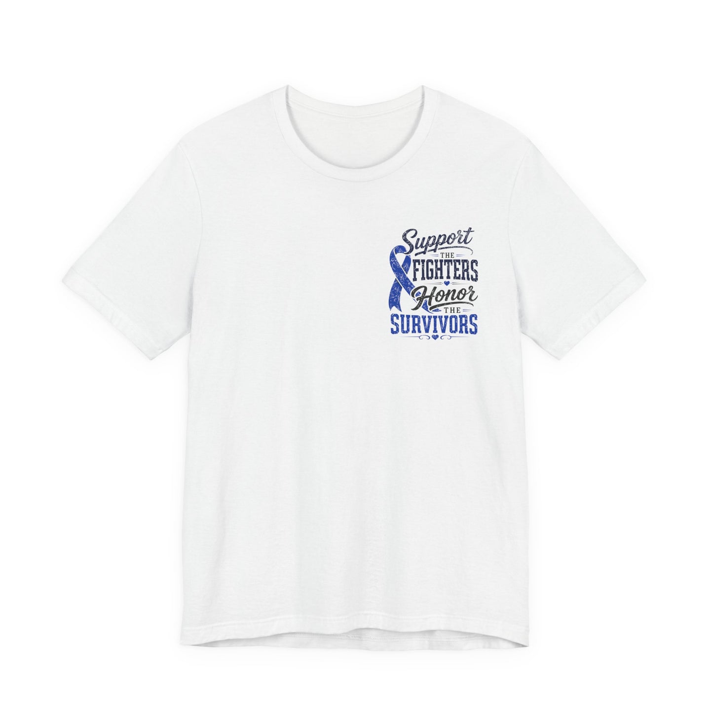 Survivors Support Tee – "Support Fighters Honor Survivors" Ribbon T-Shirt