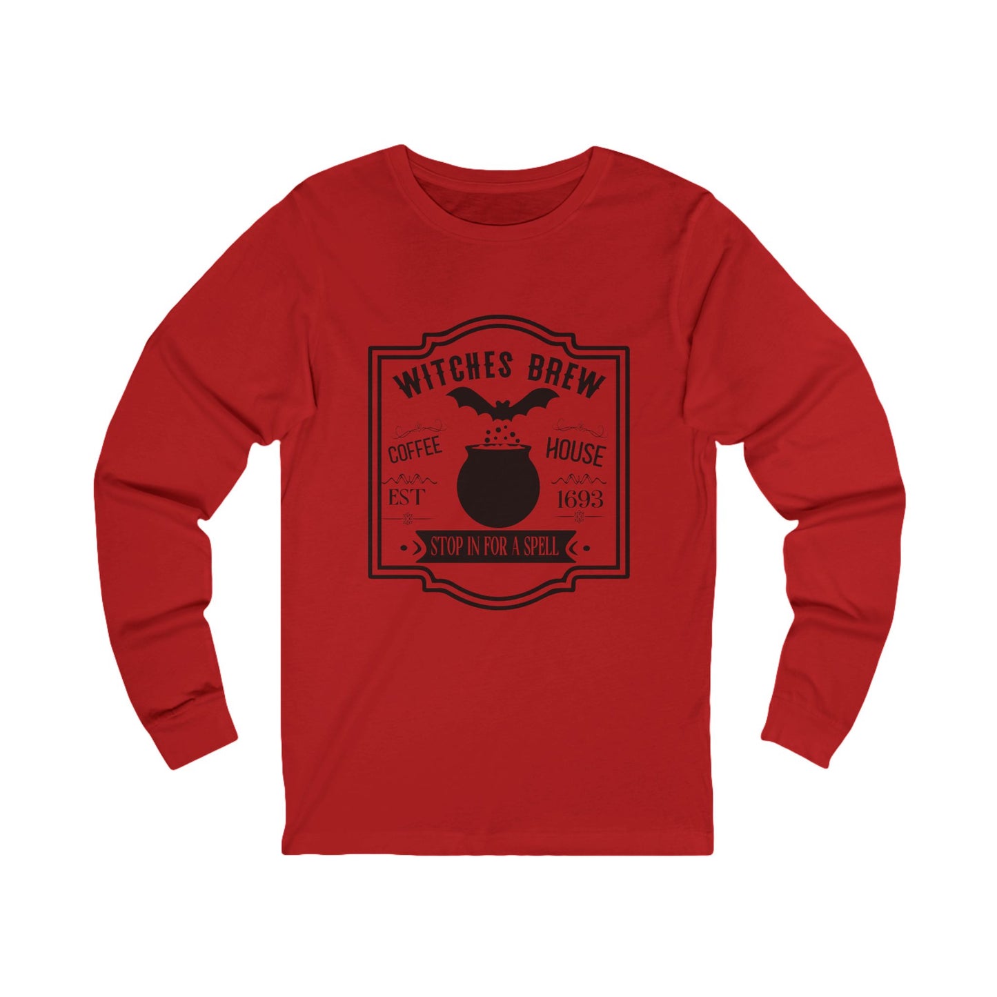 Witches Brew Long Sleeve Tee, Boho Vibes, Gift for Mystic Lovers, Halloween Apparel, Unisex Spirit Tee