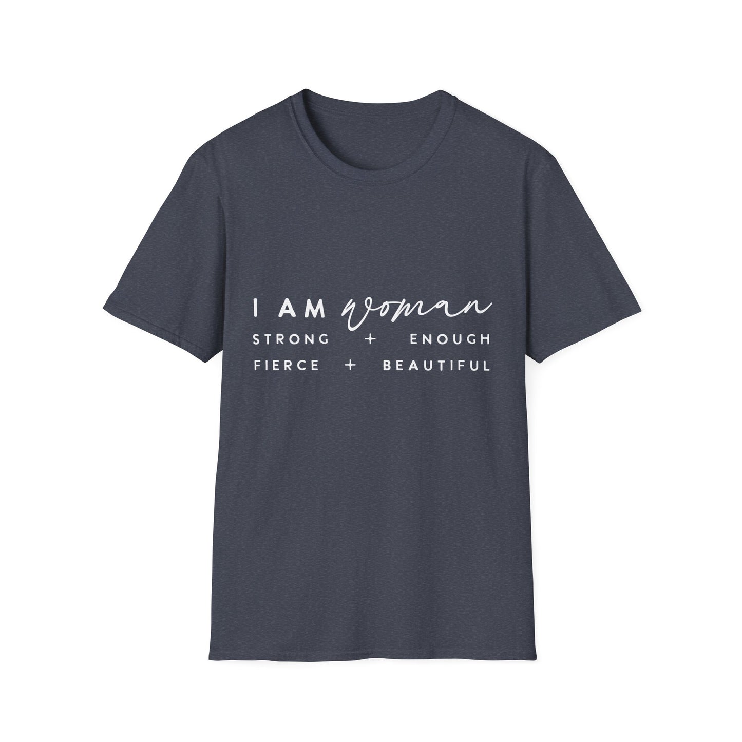Empowering Woman T-Shirt | I Am Woman Strong + Fierce + Beautiful | Gift for Her, Feminist Apparel, Casual Wear, Motivational Tee