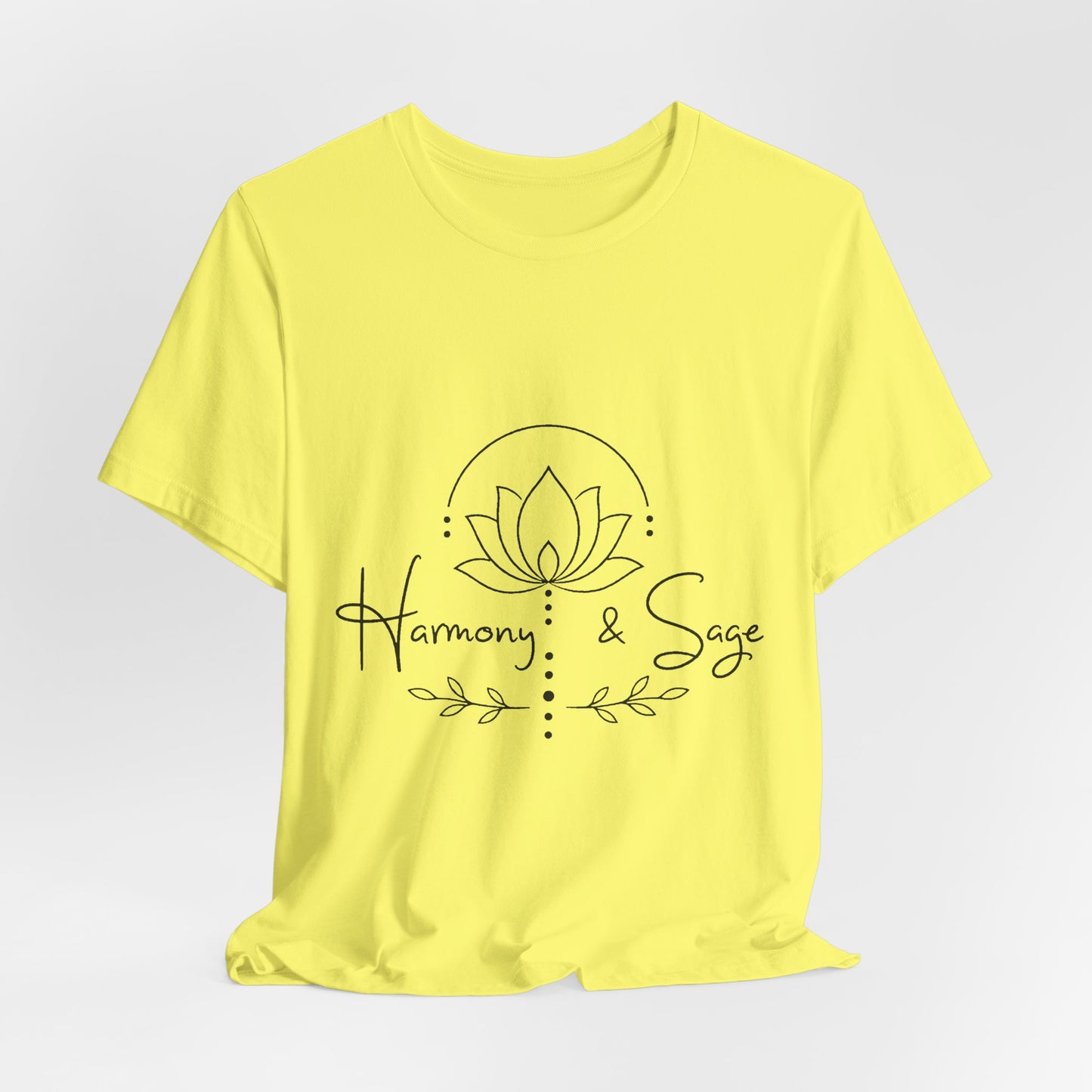 Harmony & Sage Tee — Lotus Graphic Mindful T-Shirt ("Created with Intention, Inspired by Nature")