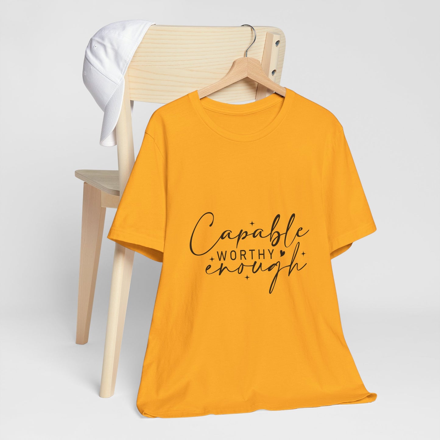 Empowerment T-Shirt - "Capable, Worthy, Enough" - Unisex Tee for Self-Love, Confidence, Gifts, Motivational Wear, Positive Affirmation