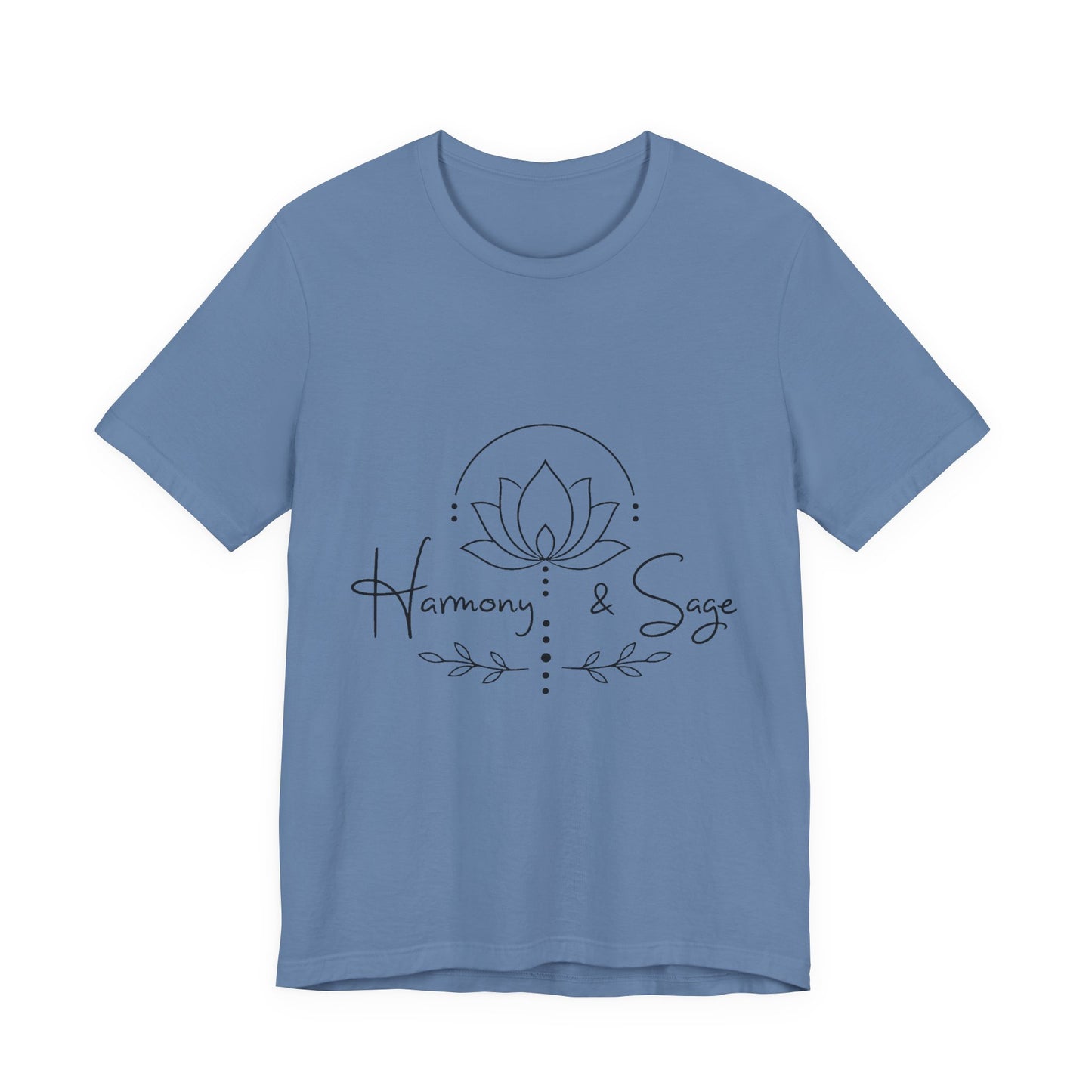 Harmony & Sage Tee — Lotus Graphic Mindful T-Shirt ("Created with Intention, Inspired by Nature")