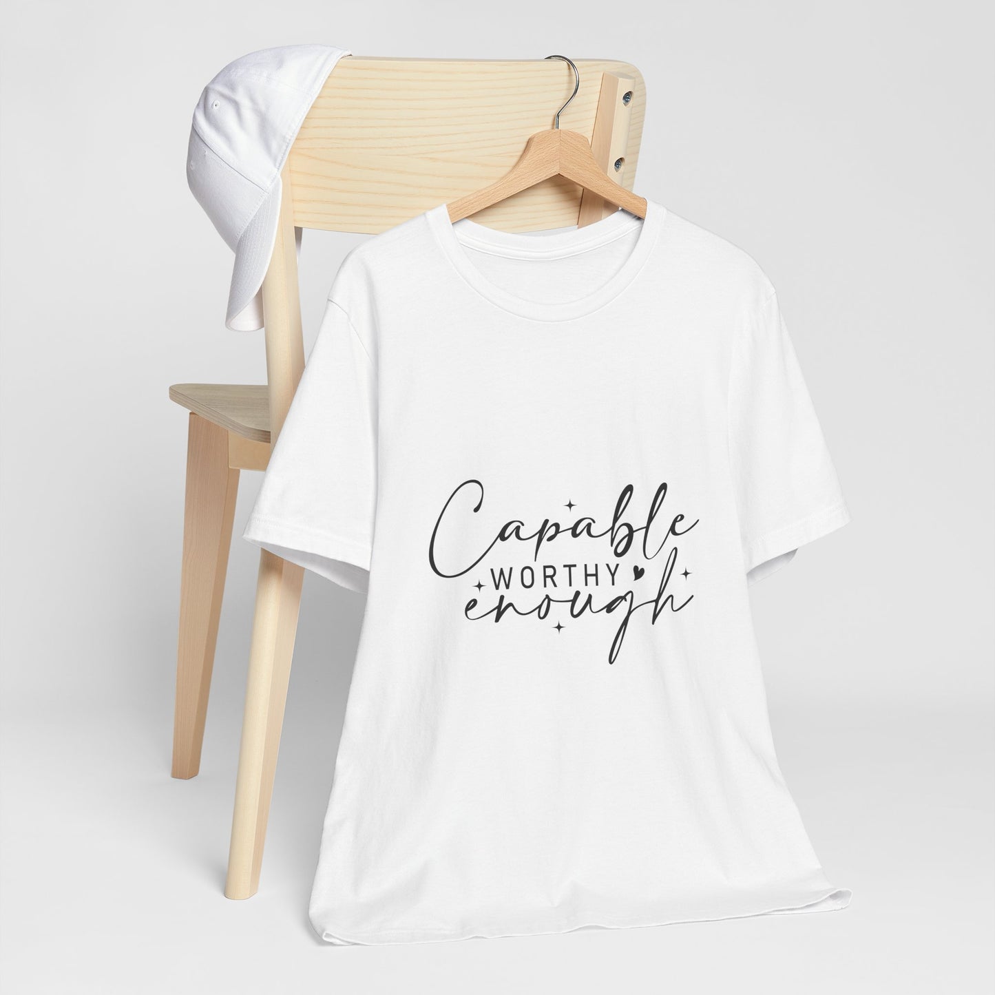 Empowerment T-Shirt - "Capable, Worthy, Enough" - Unisex Tee for Self-Love, Confidence, Gifts, Motivational Wear, Positive Affirmation
