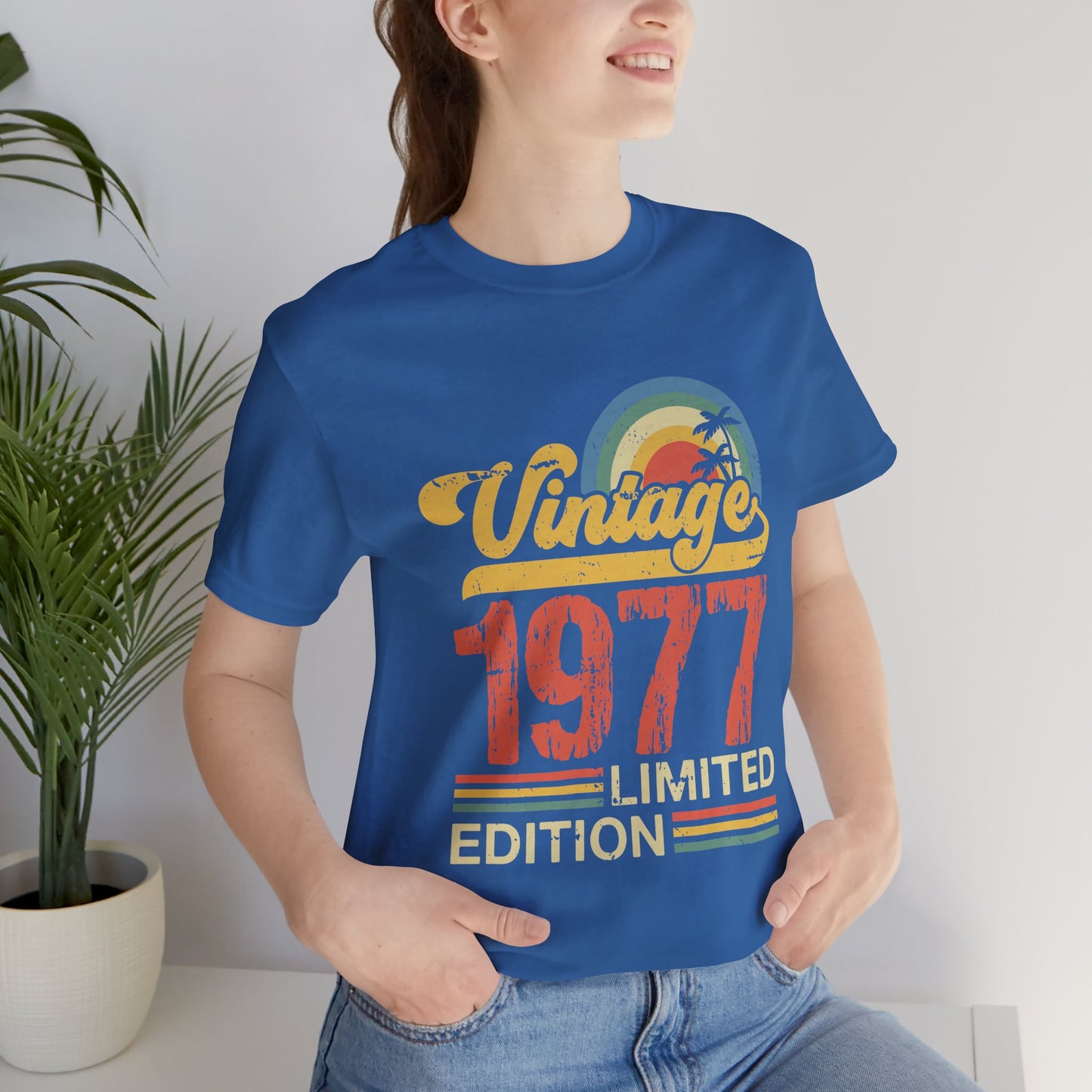 Vintage 1977 Limited Edition Tee, Retro T-Shirt, Birthday Gift, Nostalgic Apparel, Casual Wear, Summer Fashion
