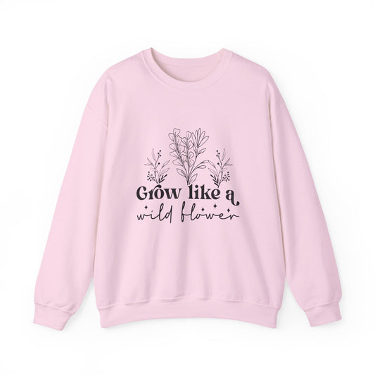 Unisex Wildflower Sweatshirt - Cozy Crewneck, Floral Design, Inspirational Gift, Spring Fashion, Nature Lover Apparel