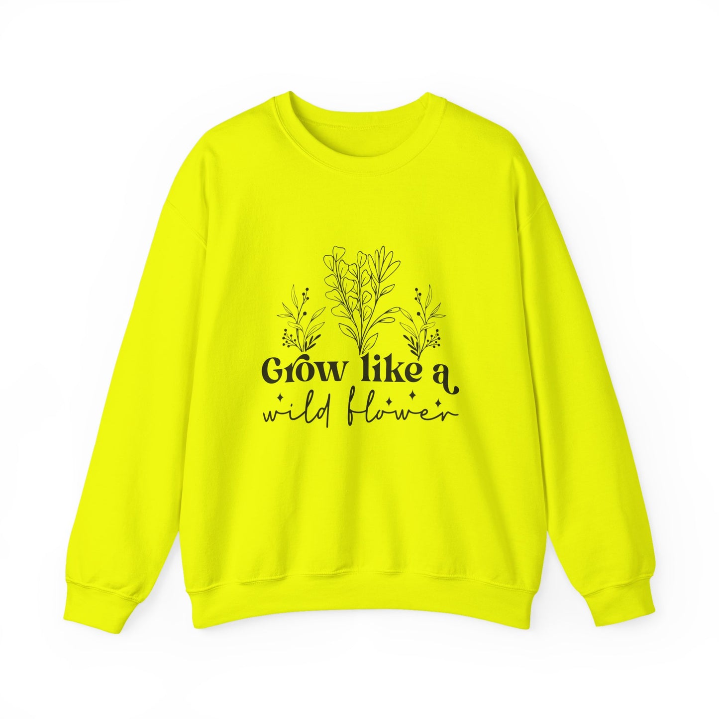 Unisex Wildflower Sweatshirt - Cozy Crewneck, Floral Design, Inspirational Gift, Spring Fashion, Nature Lover Apparel