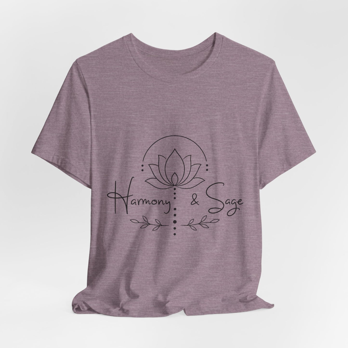 Harmony & Sage Tee — Lotus Graphic Mindful T-Shirt ("Created with Intention, Inspired by Nature")