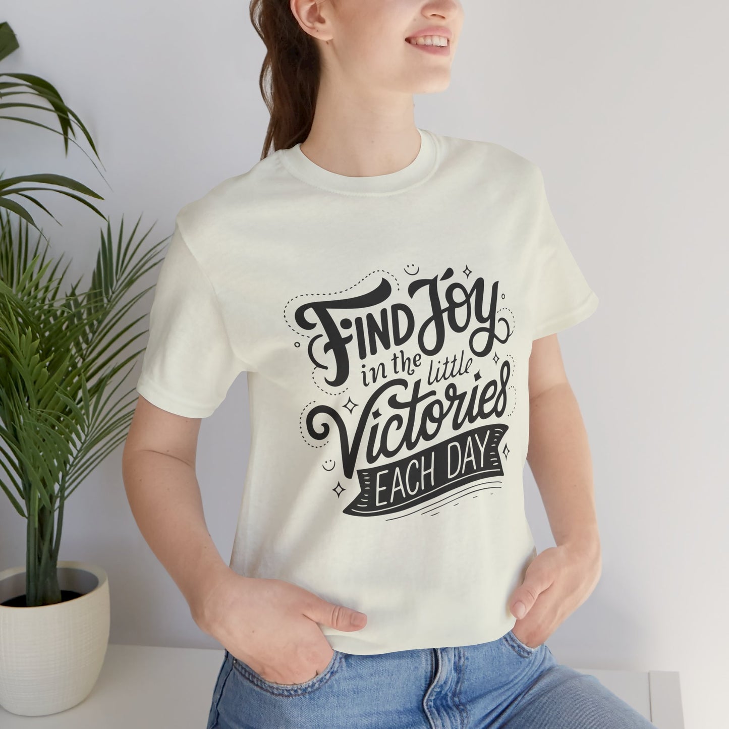 Joyful Victory Tee - Inspirational T-Shirt, Motivational Shirt, Positive Affirmation Top, Gift for Friends, Self-Care Apparel