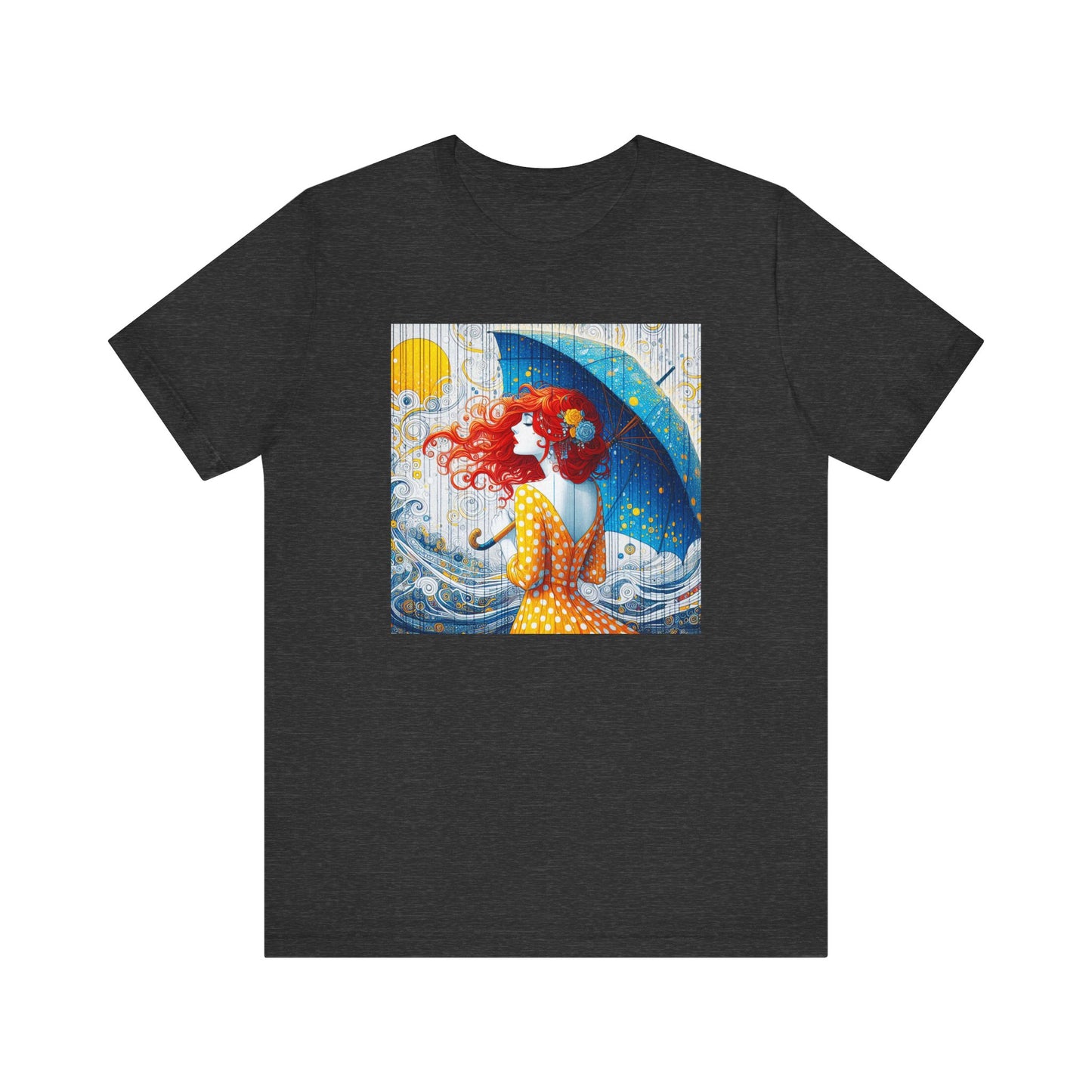 Whimsical Art Tee, Fun Graphic Shirt, Summer Vibes, Beach Day Apparel, Women's T-Shirt, Gift for Art Lovers